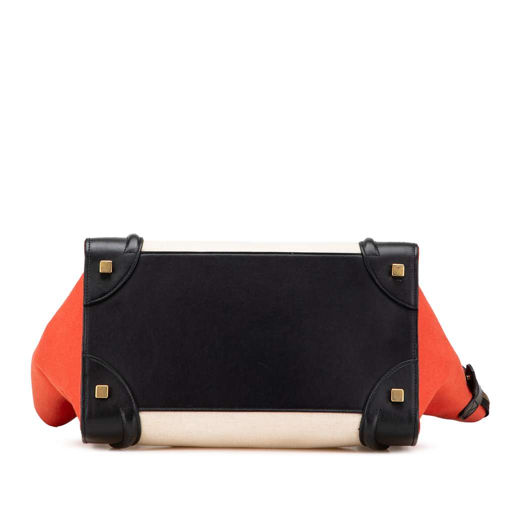 Celine Mini Canvas Tricolor Luggage Tote - Image 6