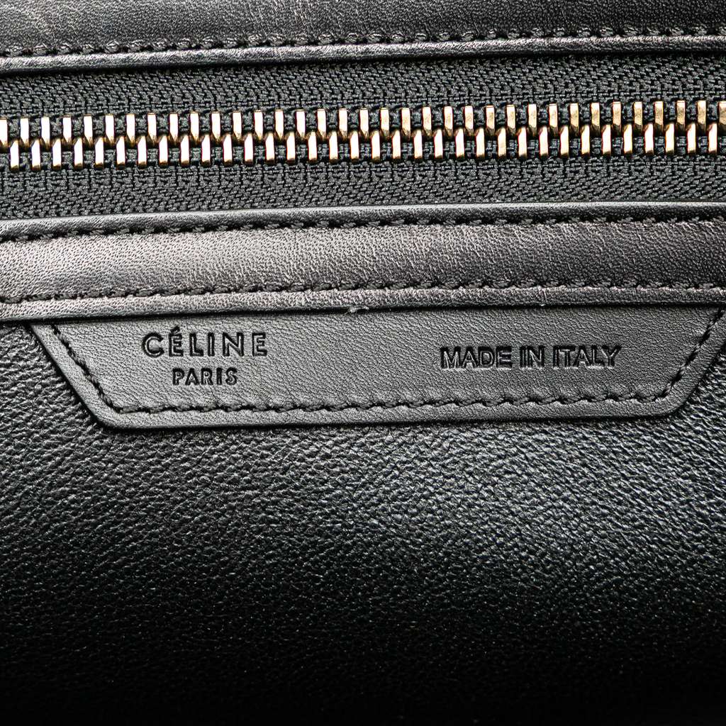 Celine Mini Canvas Tricolor Luggage Tote - Side view
