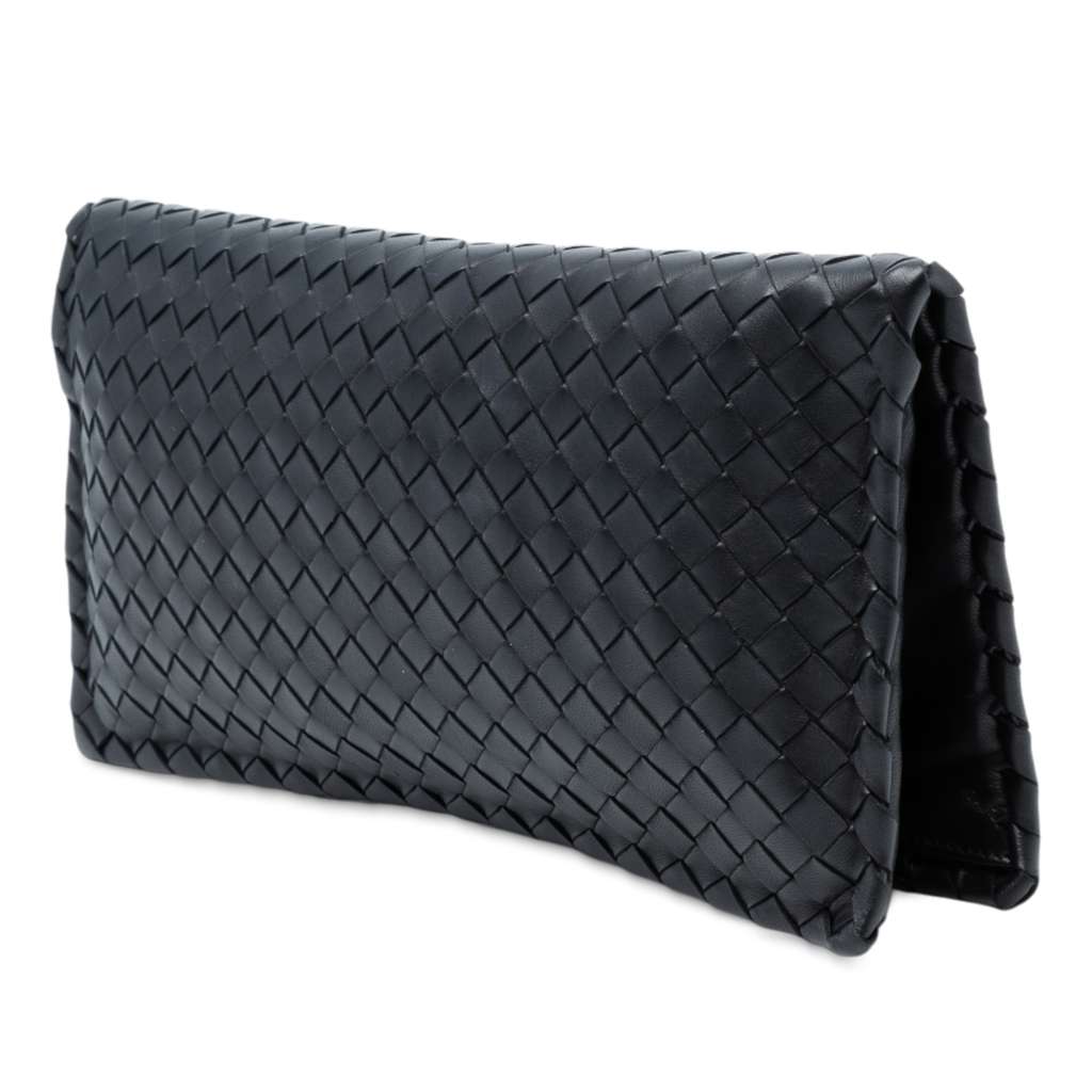 Bottega Veneta Nappa Intrecciato Turn Lock Clutch - Back view