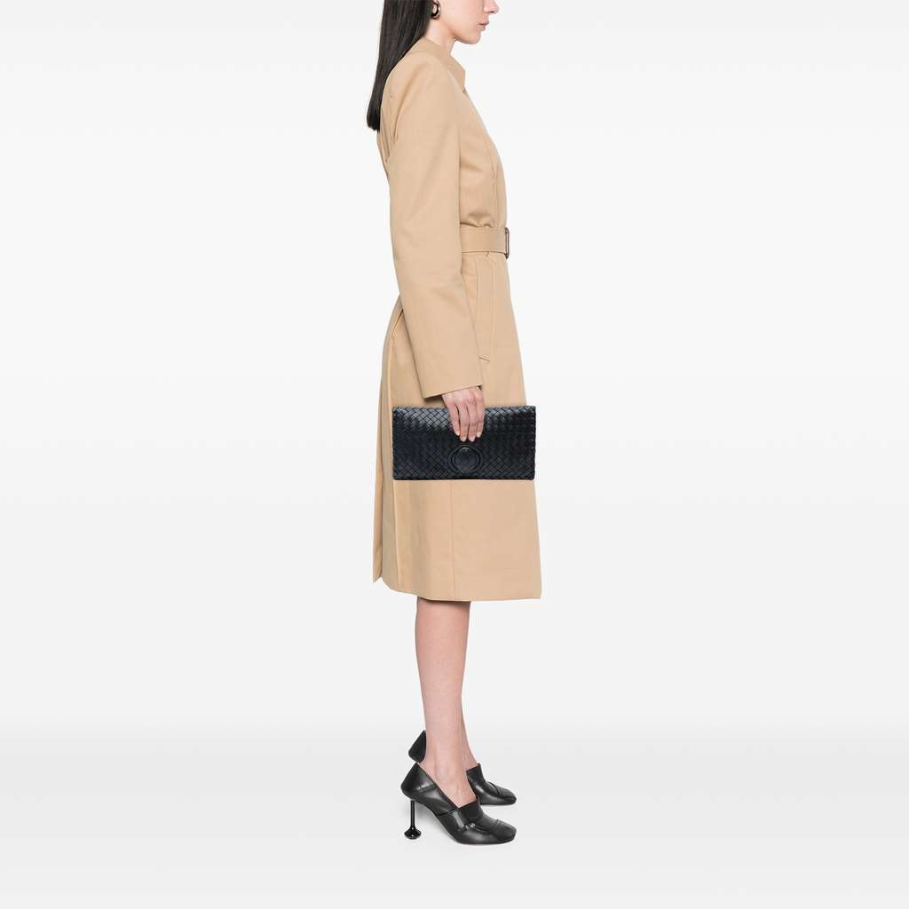 Bottega Veneta Nappa Intrecciato Turn Lock Clutch - Image 10