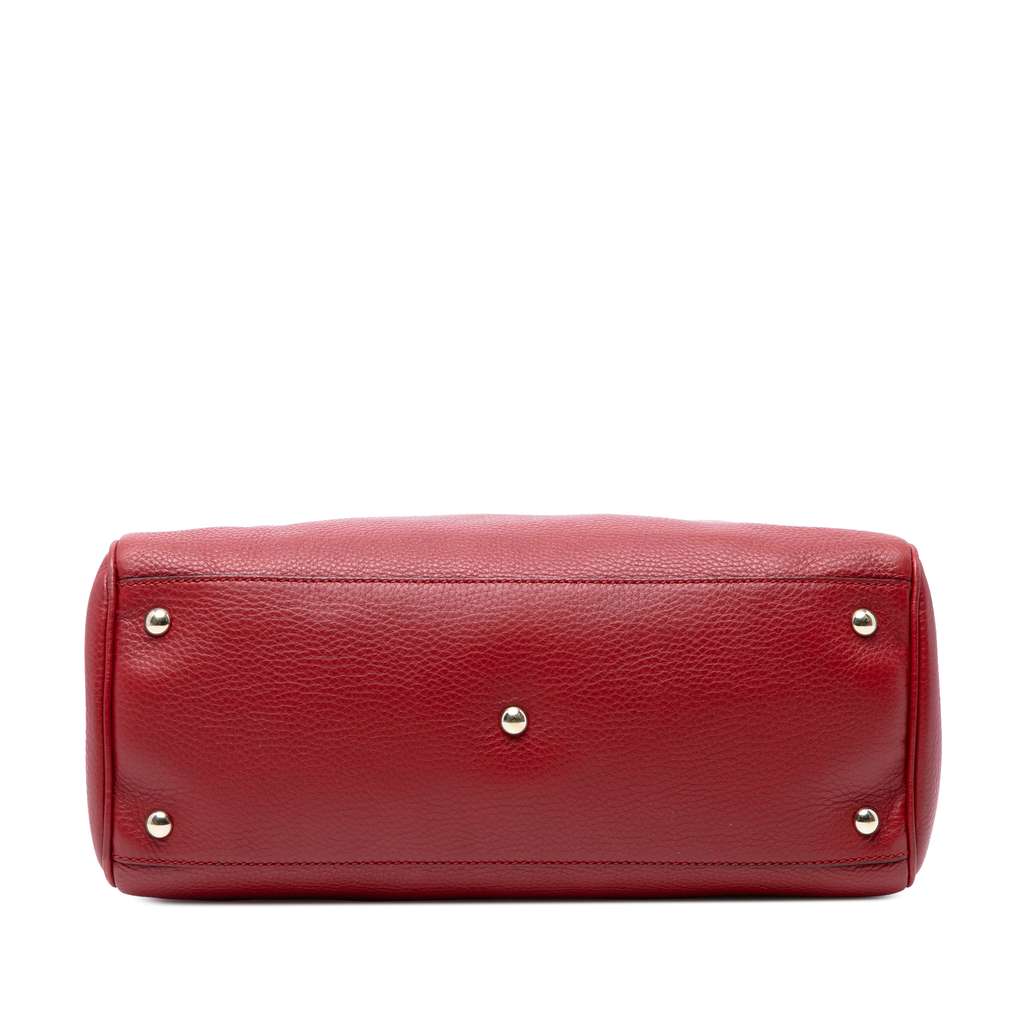 Gucci Medium Calfskin Bamboo Shopper Satchel - Image 6