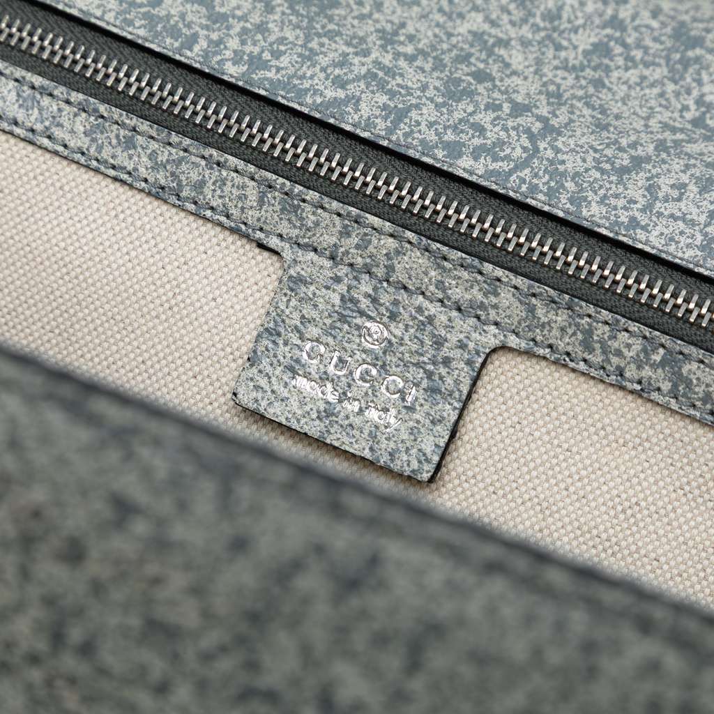 Gucci Large Speckled Leather New Bamboo Top Handle Bag - Side view