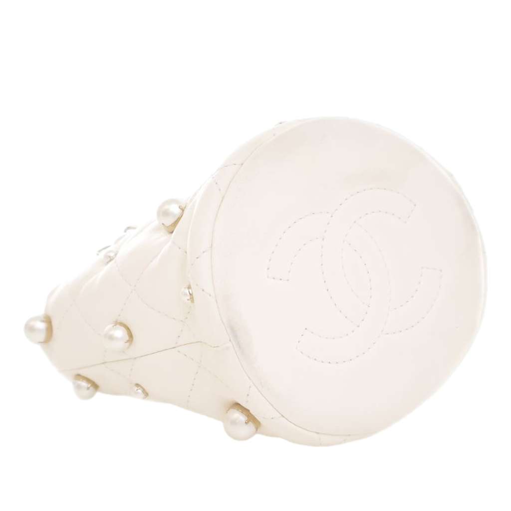 Chanel Mini Quilted Lambskin About Pearls Drawstring Bucket Bag - Image 13