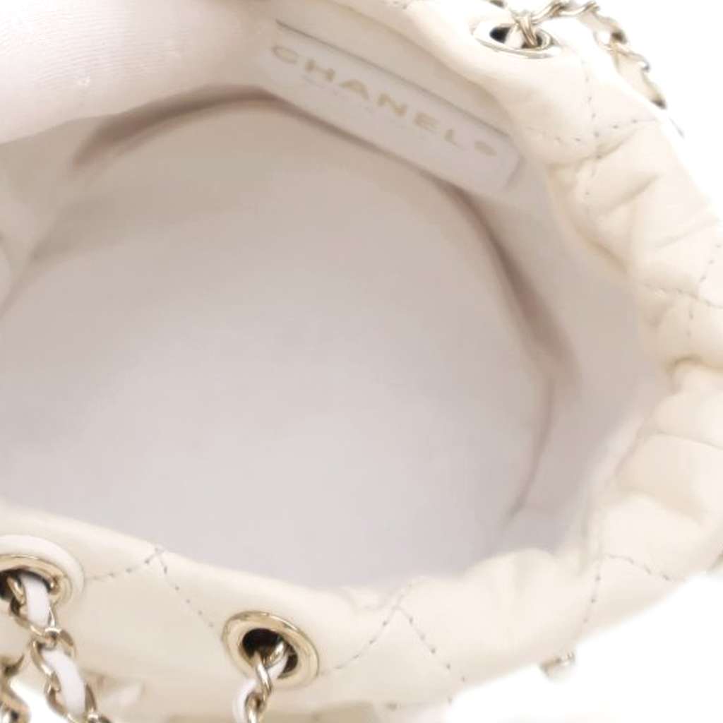 Chanel Mini Quilted Lambskin About Pearls Drawstring Bucket Bag - 4