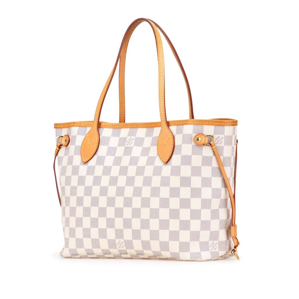 Louis Vuitton Damier Azur Neverfull PM - Back view