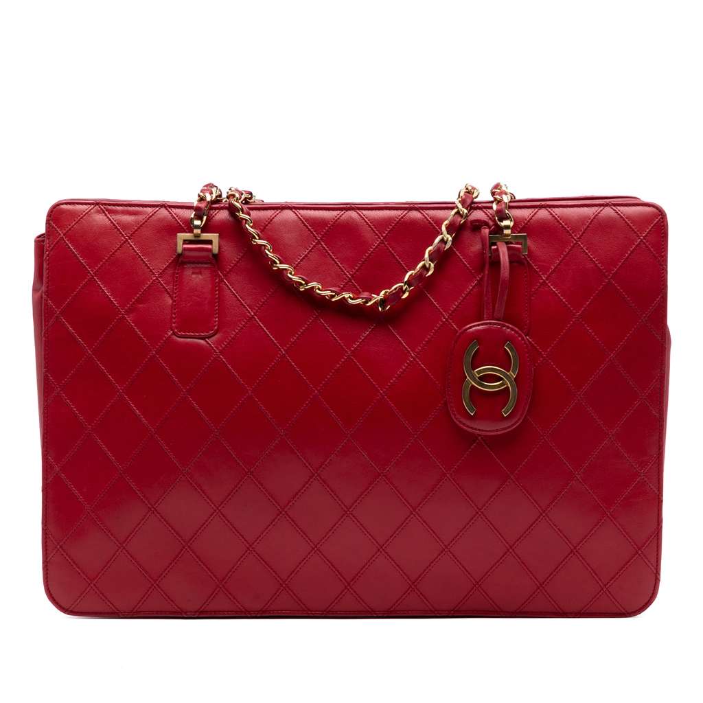 Chanel CC Quilted Lambskin Chain Tote