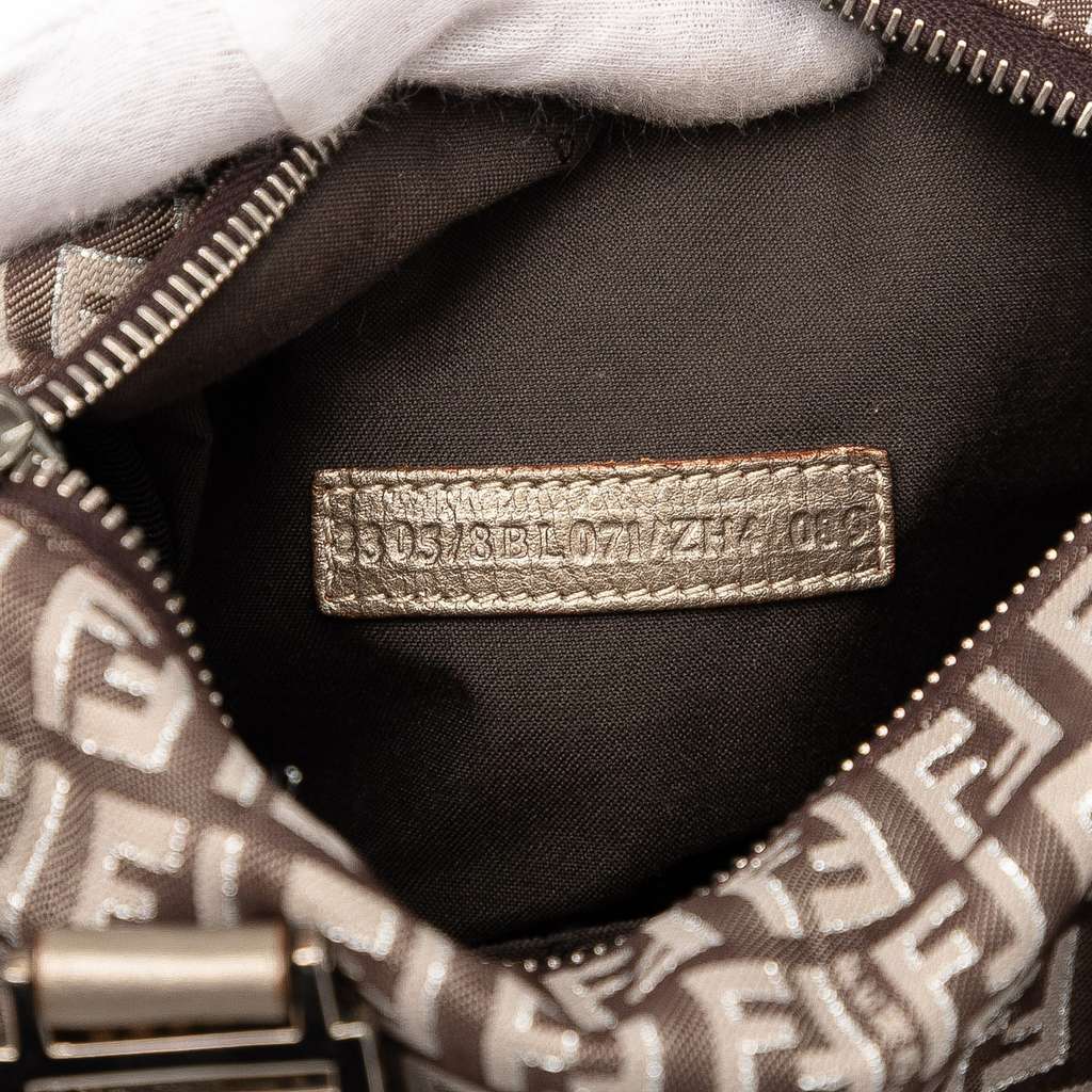 Fendi Mini Zucchino Canvas Forever Bauletto Boston Bag - Detail 1