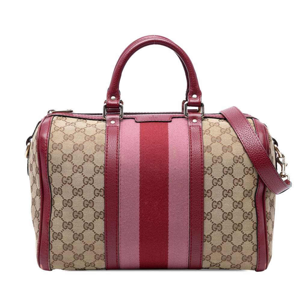 Gucci Medium GG Canvas Web Joy Boston Bag