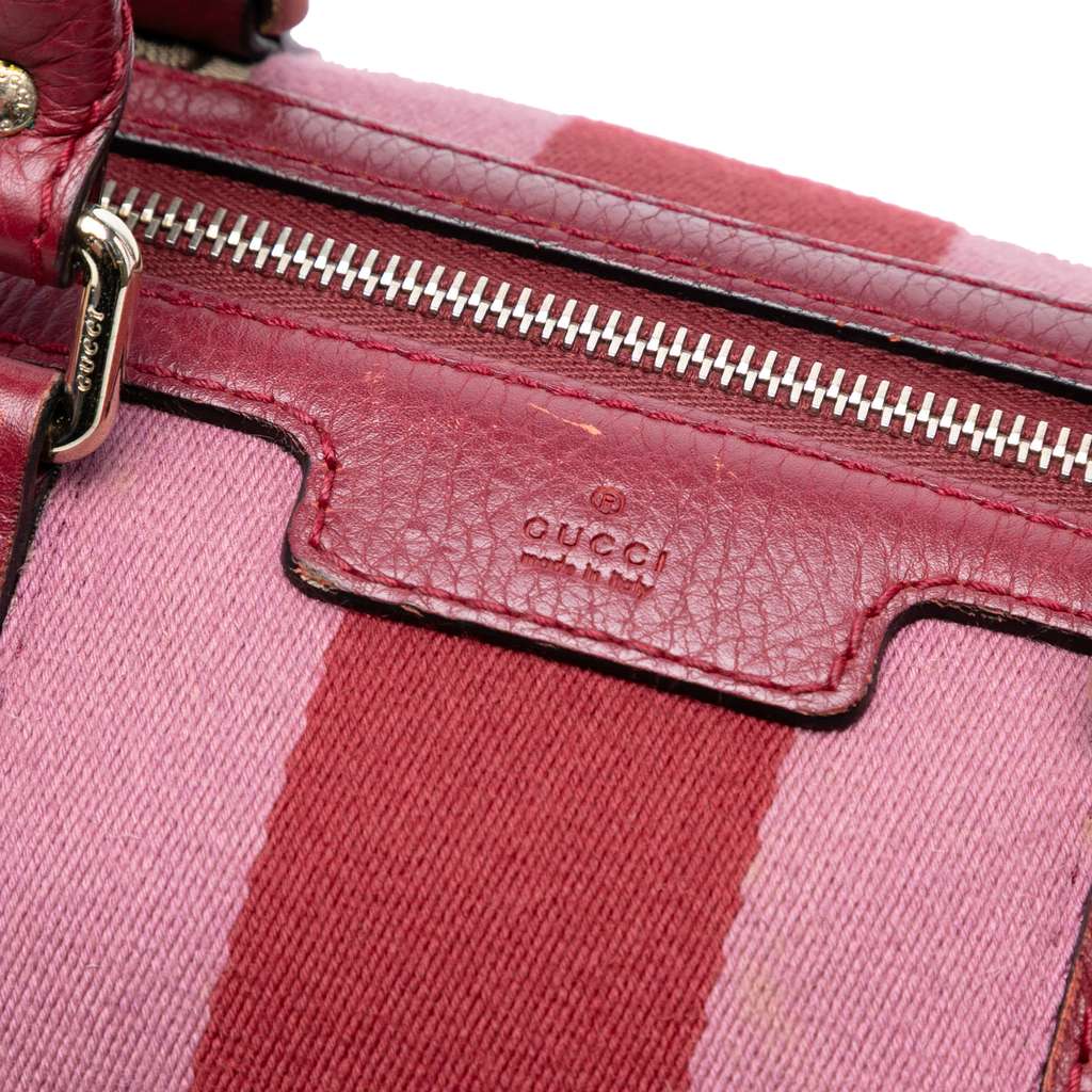 Gucci Medium GG Canvas Web Joy Boston Bag - Side view