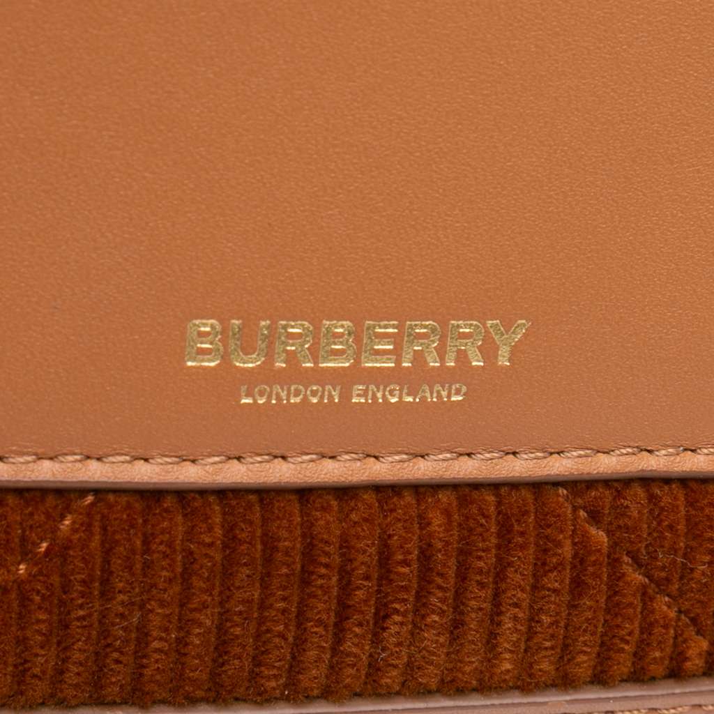 Burberry Micro Corduroy Olympia Shoulder Bag - Side view