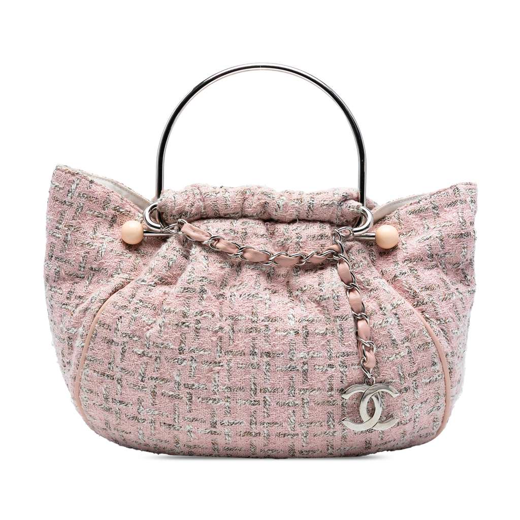 Chanel Tweed Boucle Knitting Top Handle Bag