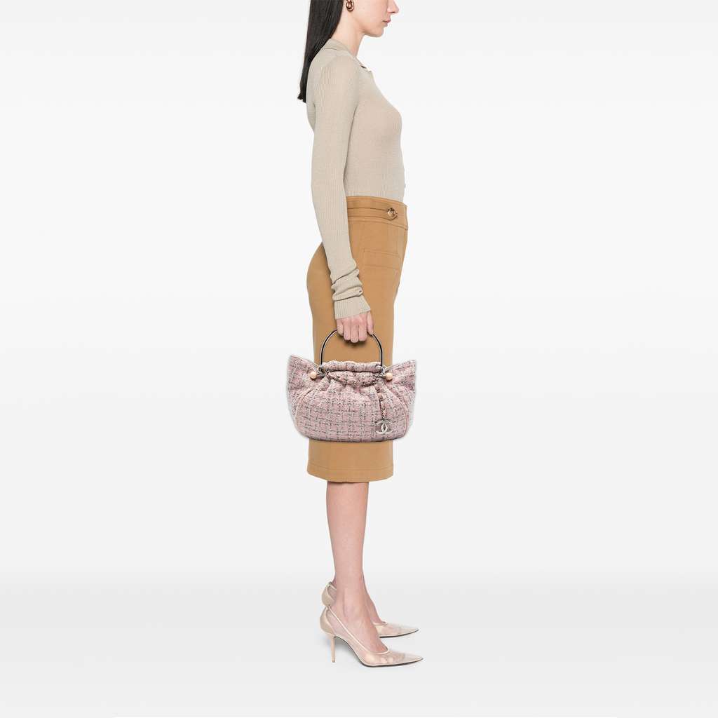 Chanel Tweed Boucle Knitting Top Handle Bag - Detail 2