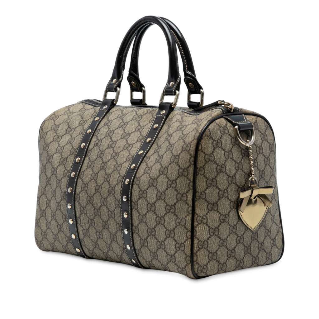 Gucci Medium GG Supreme Guccissima Heart Patches Joy Boston Bag - Back view