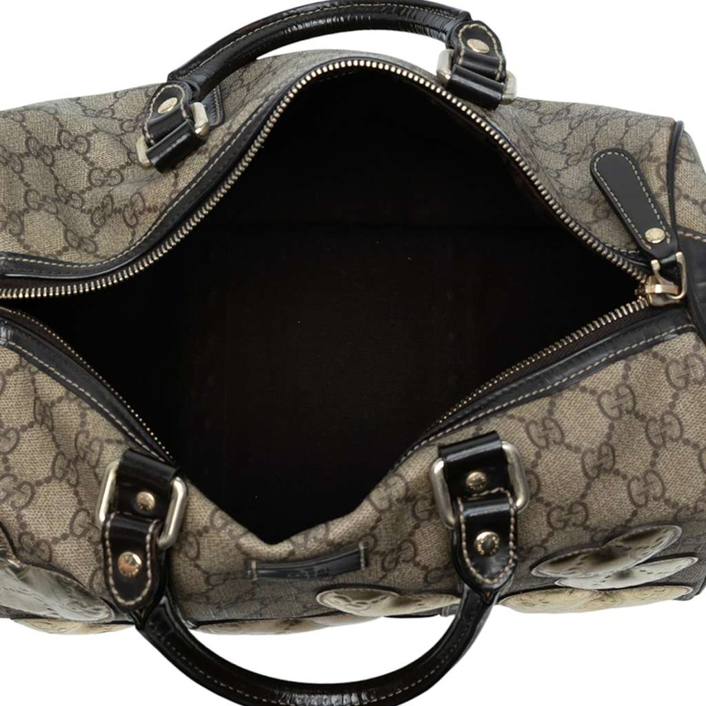 Gucci Medium GG Supreme Guccissima Heart Patches Joy Boston Bag - 4