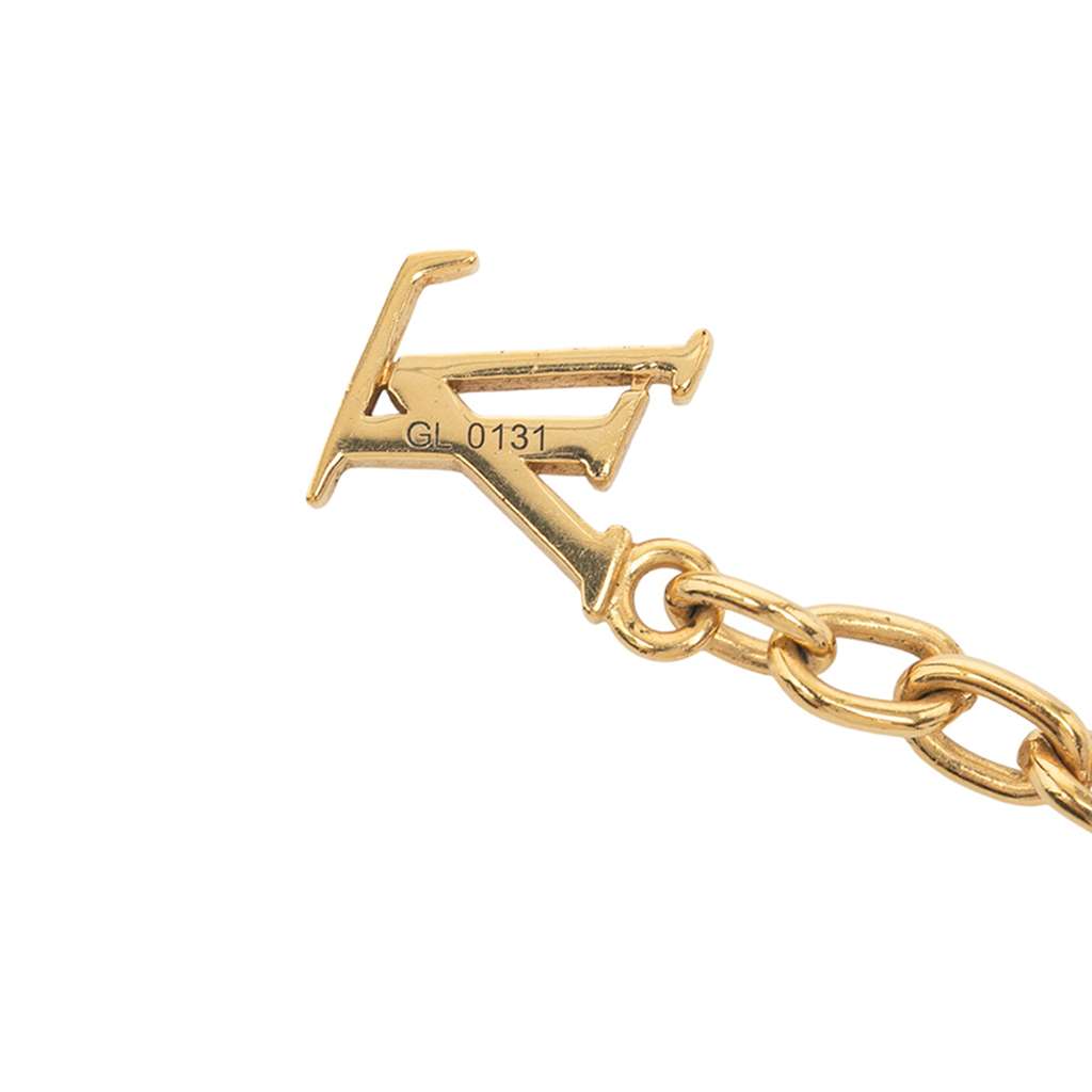 Louis Vuitton Gold Plated Crystal Gamble Necklace - Detail 1