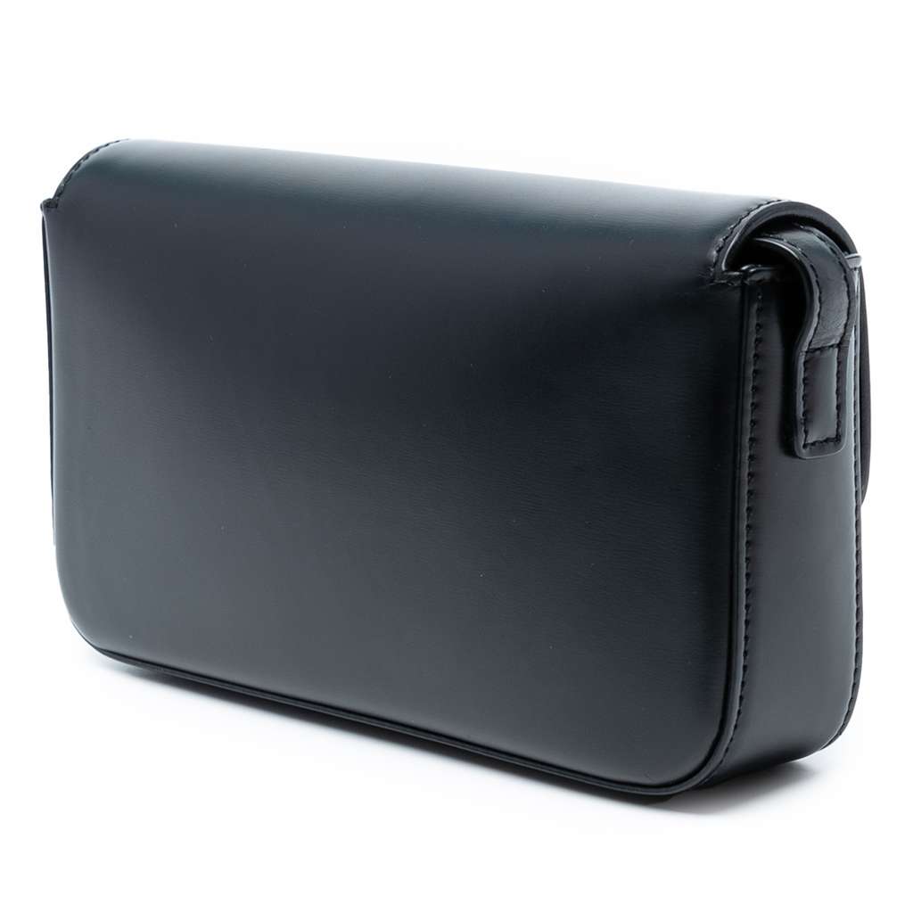 Celine Shiny Calfskin Triomphe Claude Shoulder Bag - Back view