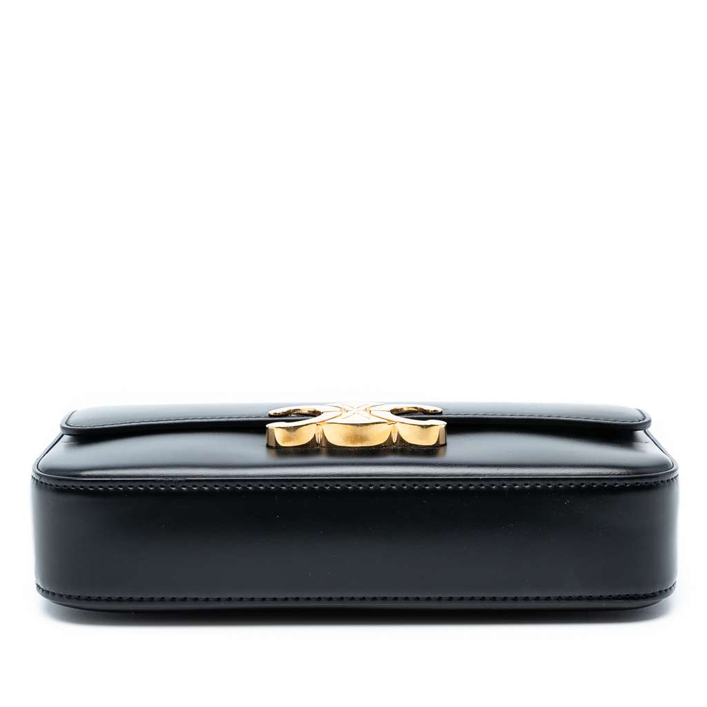 Celine Shiny Calfskin Triomphe Claude Shoulder Bag - Image 6