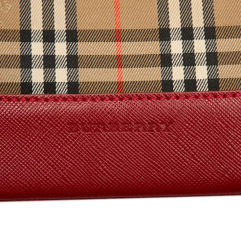Burberry Haymarket Check Canvas Shoulder Bag - Side view