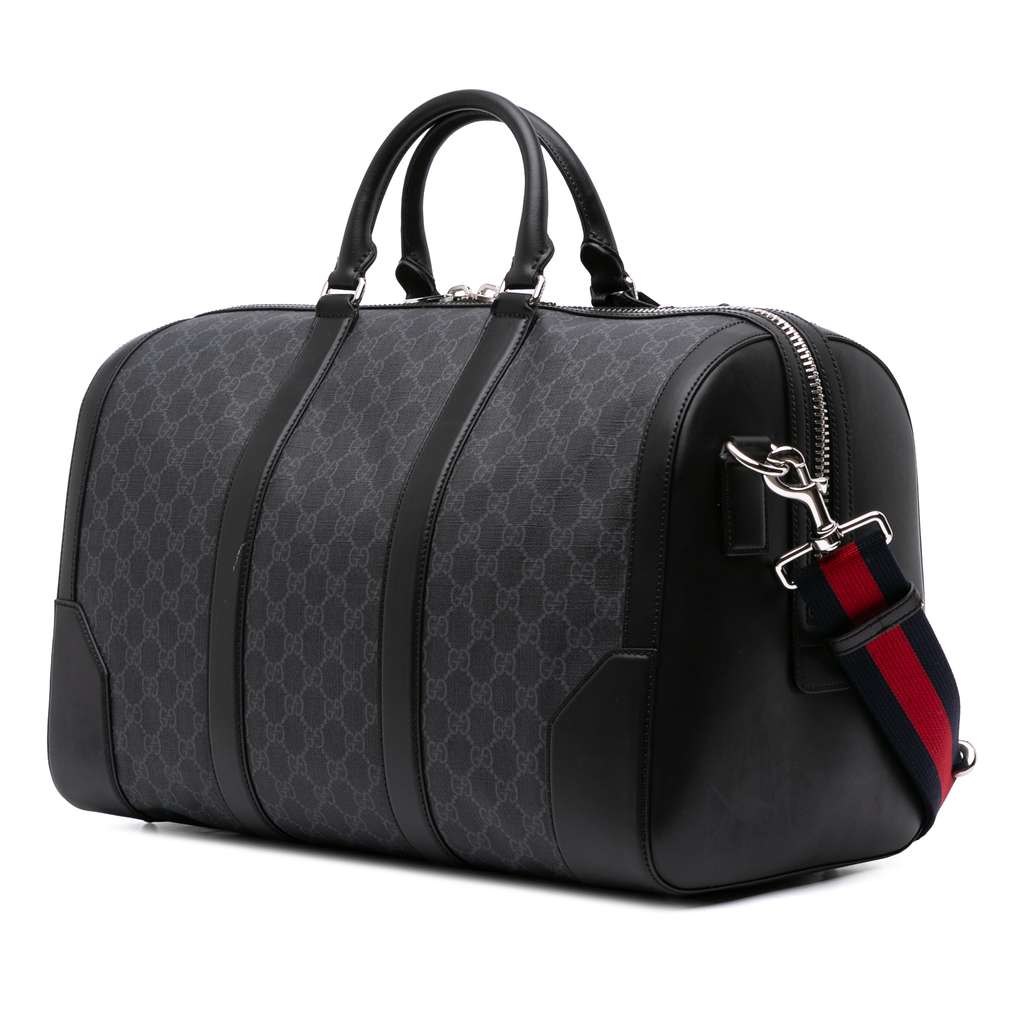 Gucci Medium GG Supreme Carry On Duffle Bag - Back view