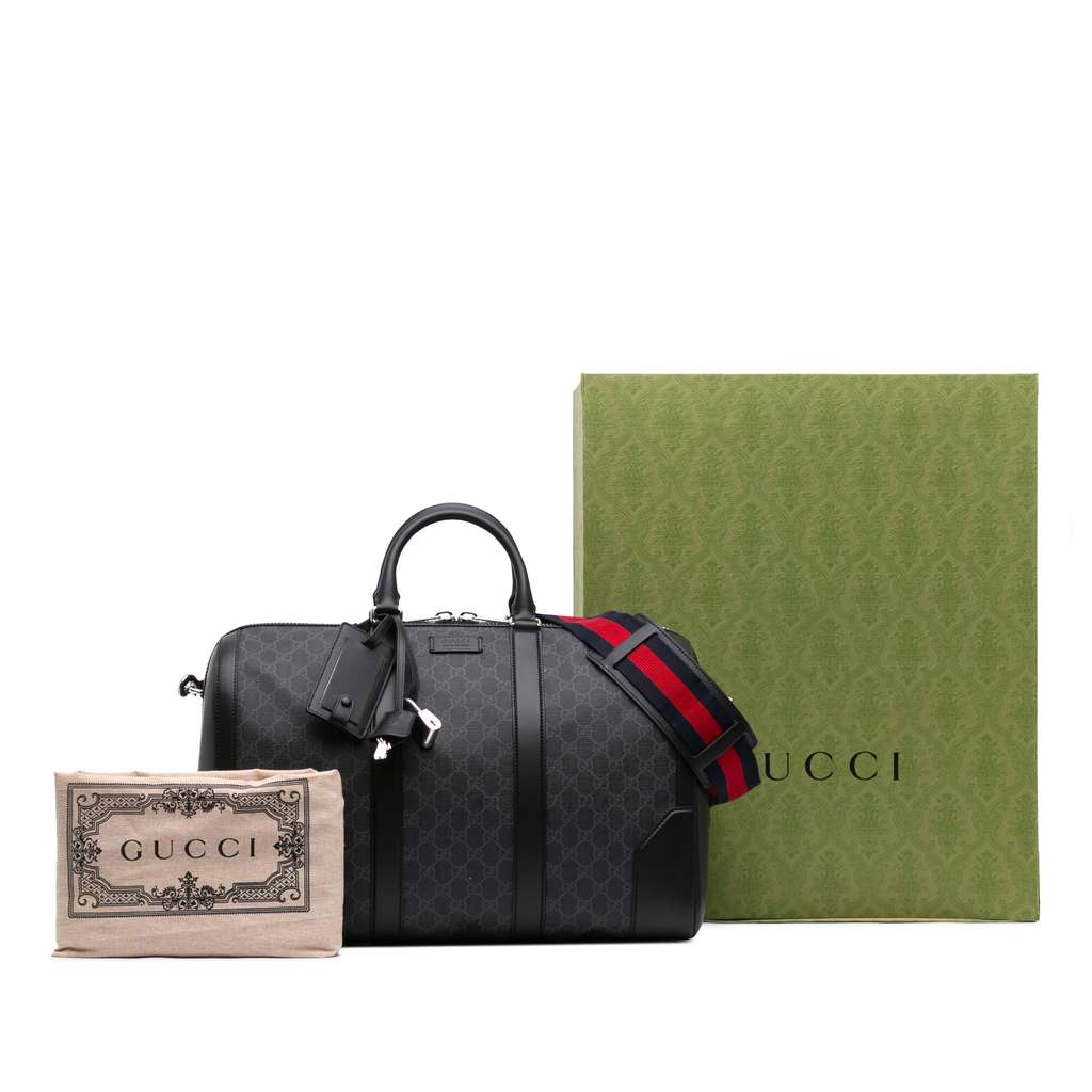 Gucci Medium GG Supreme Carry On Duffle Bag - Image 14