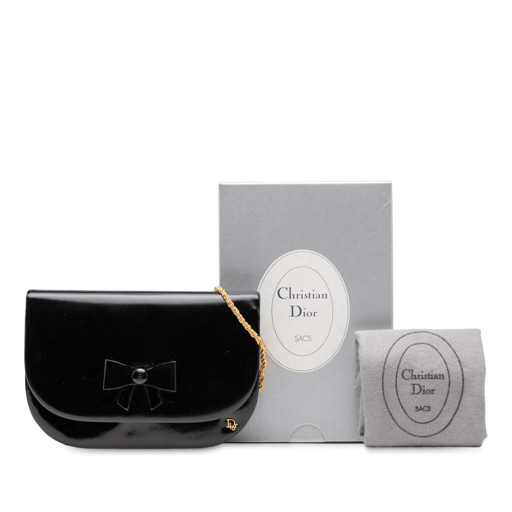 Dior Shiny Calfskin Bow Shoulder Bag - Detail 2