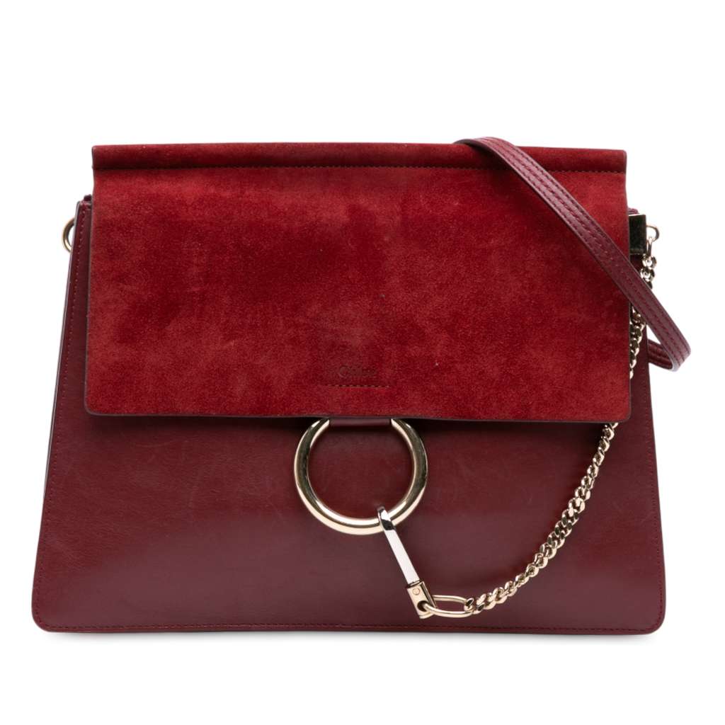 Chloé Medium Calfskin and Suede Faye Crossbody