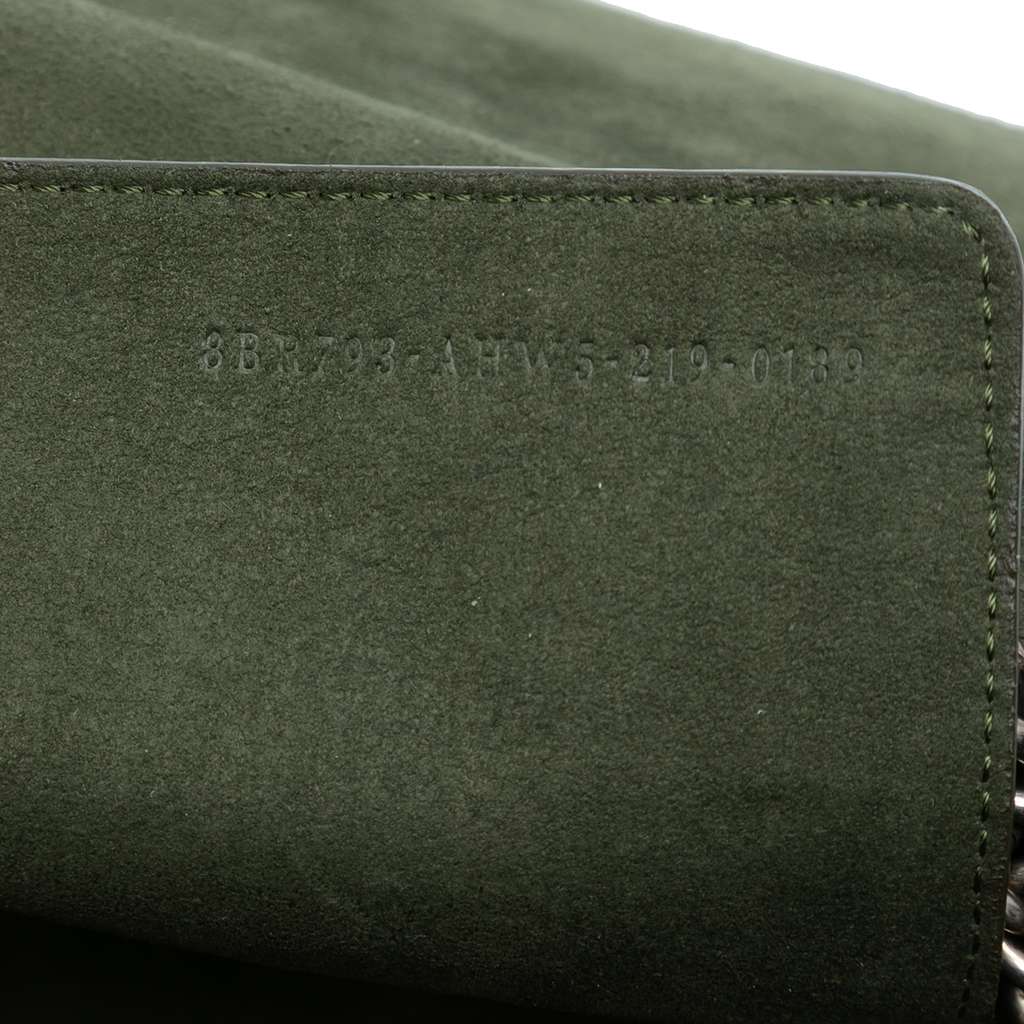 Fendi Zucca Embossed Technical Fabric Chain Midi Baguette - Detail 1