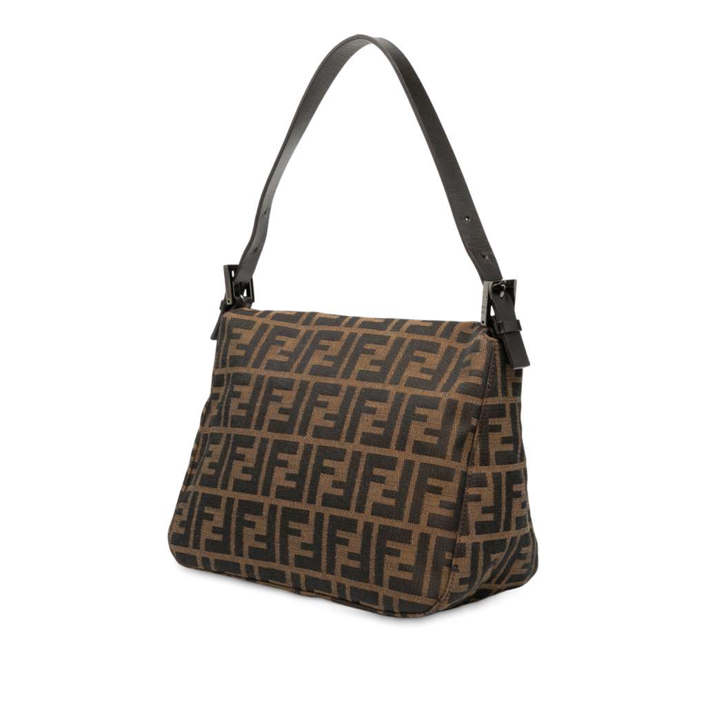 Fendi Zucca Canvas Double Flap Mamma - Back view