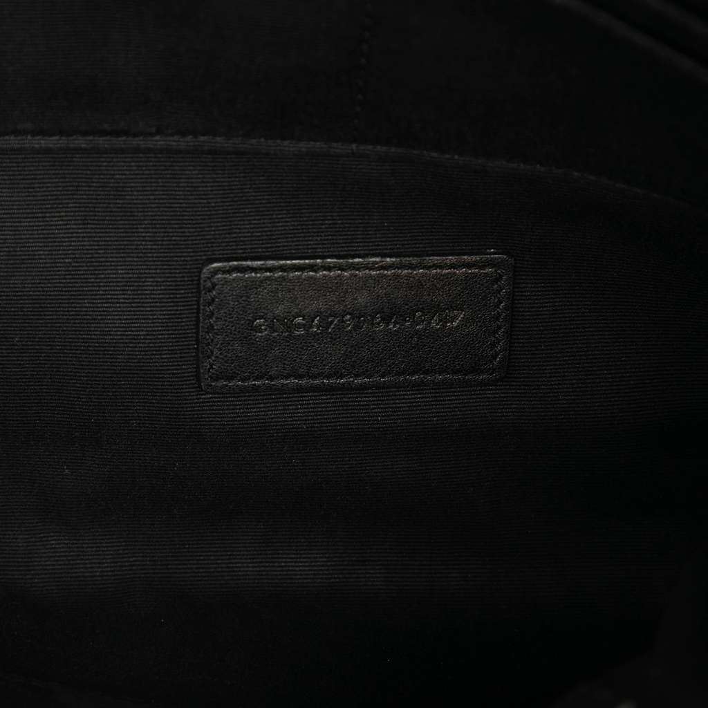 Saint Laurent Croc Embossed Leather Clutch - Detail 1