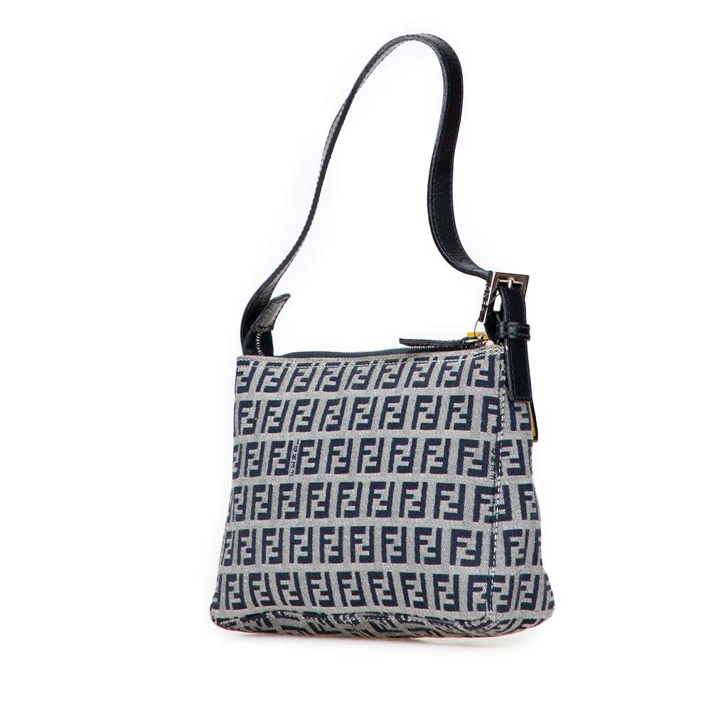 Fendi Zucchino Canvas Pochette - Back view