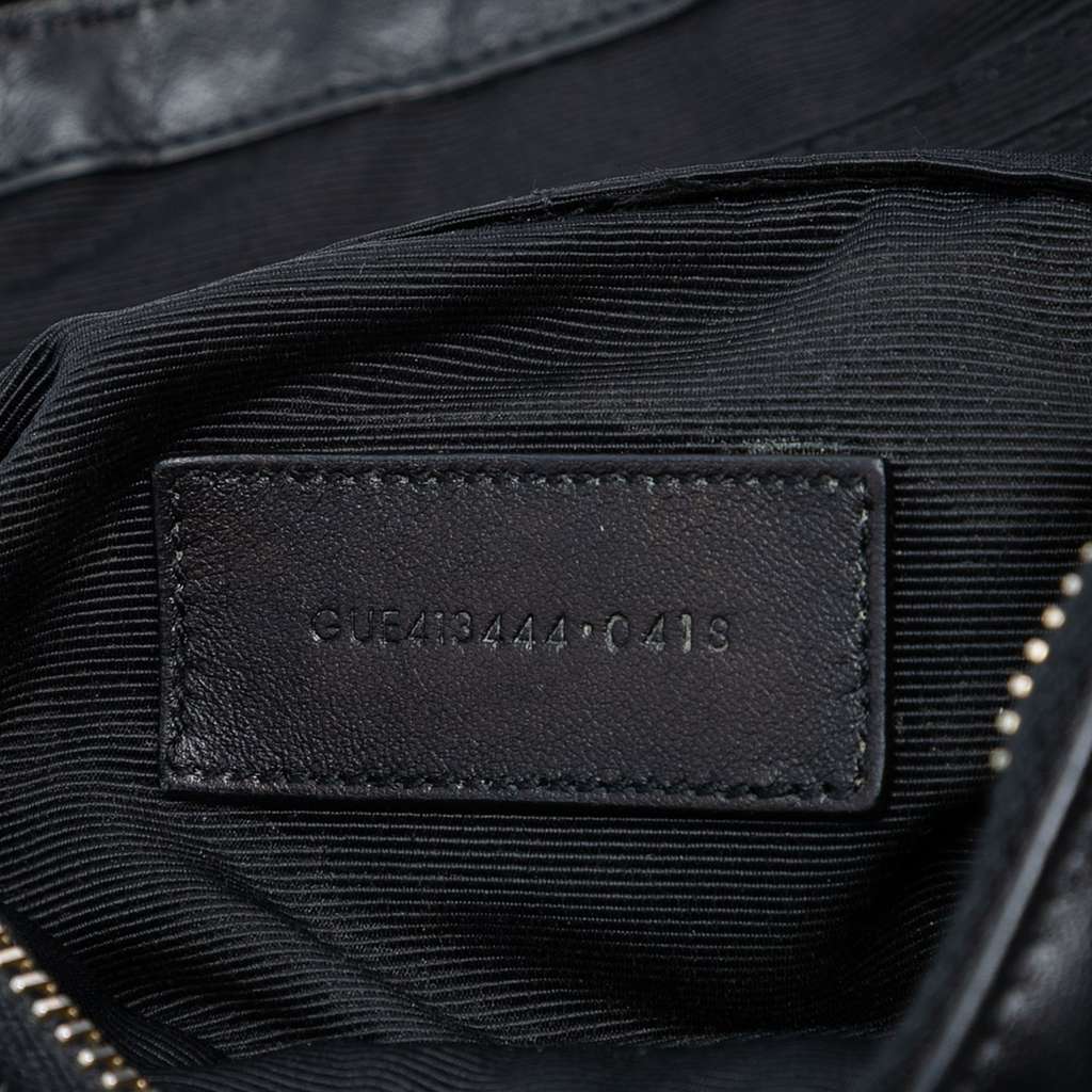 Saint Laurent Quilted Chevron Leather Monogram Document Holder - Detail 1