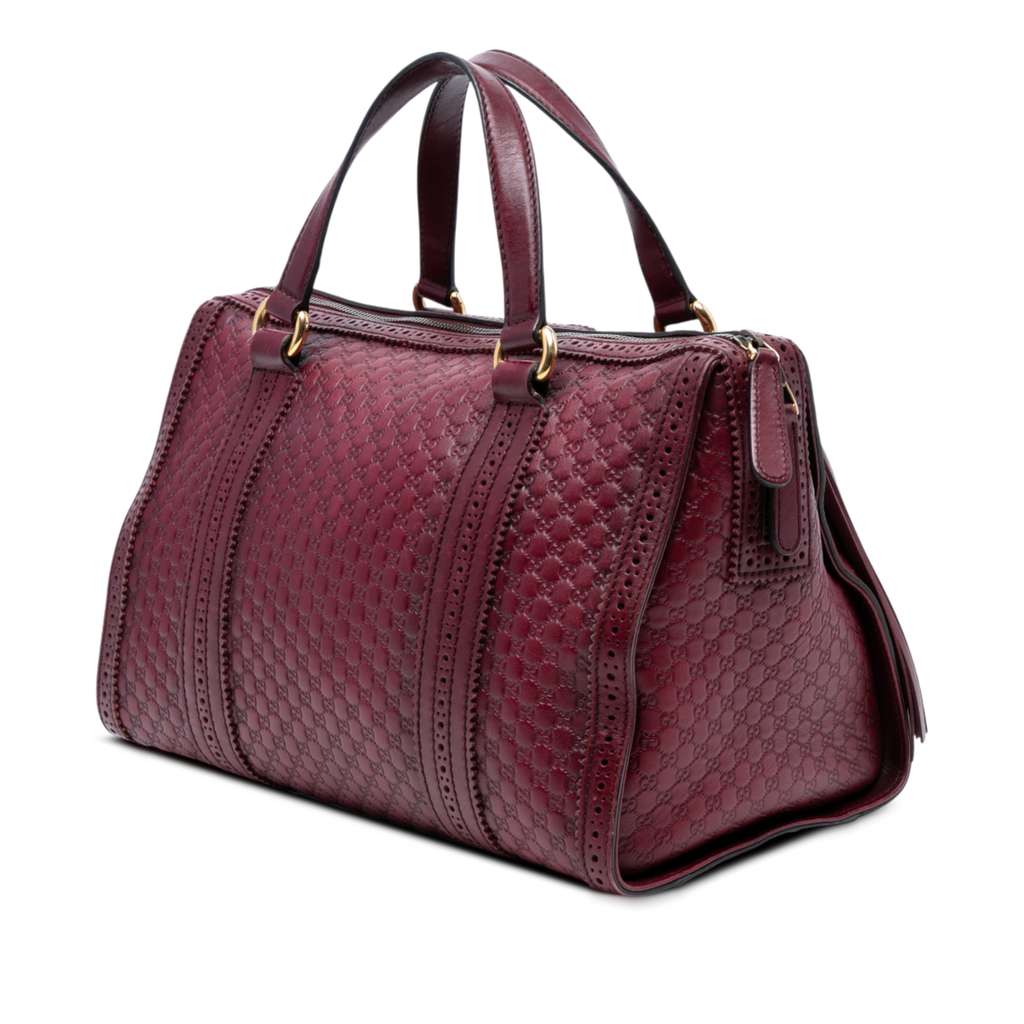 Gucci Microguccissima Brogue Duilio Boston Bag - Back view