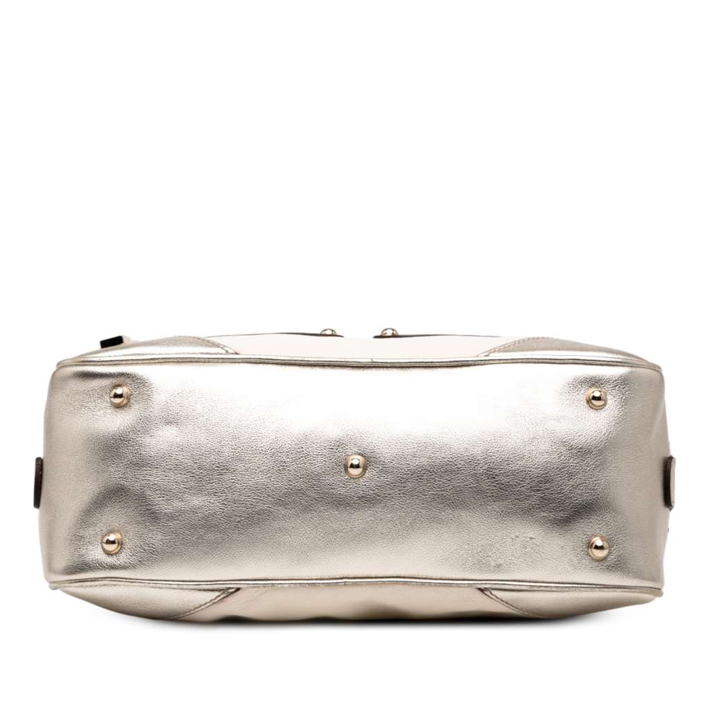 Gucci Small Leather Web Capri Shoulder Bag - Image 6