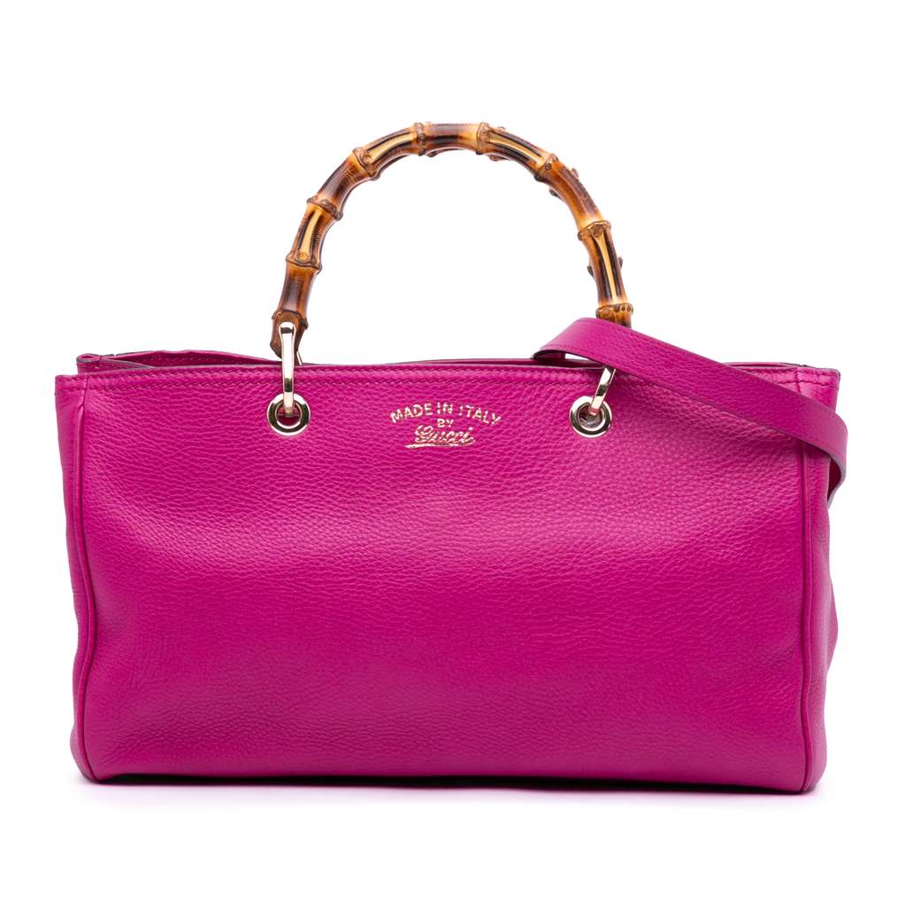 Gucci Medium Calfskin Bamboo Shopper Satchel