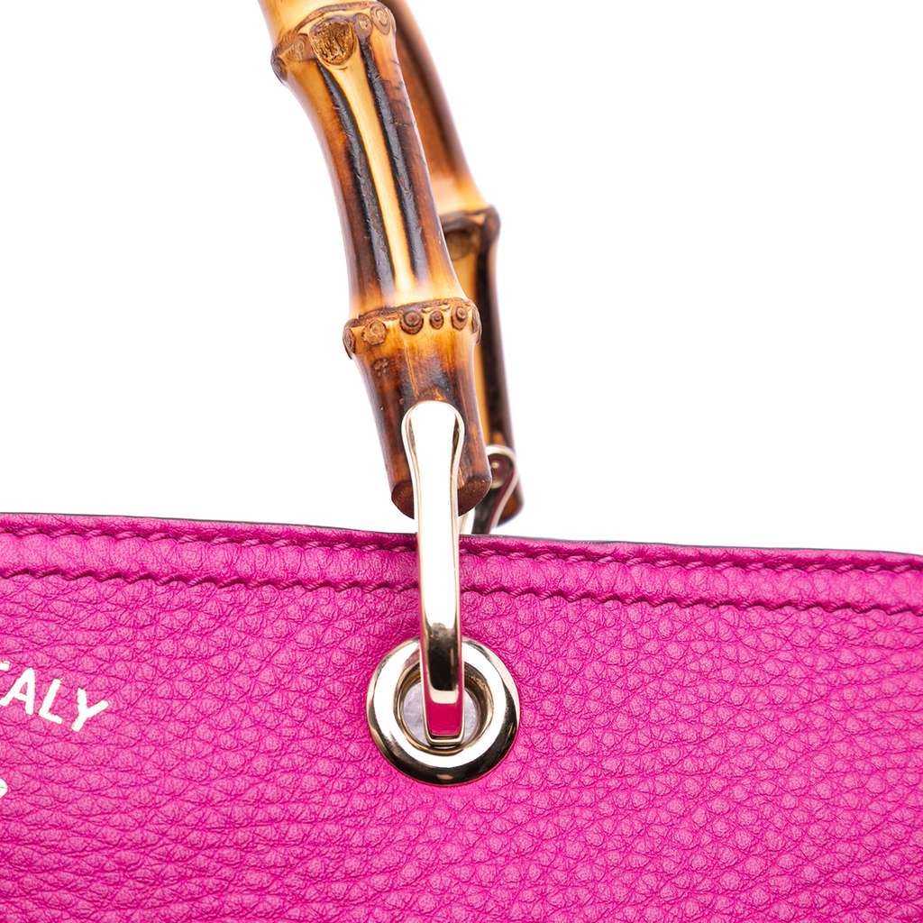 Gucci Medium Calfskin Bamboo Shopper Satchel - Image 13