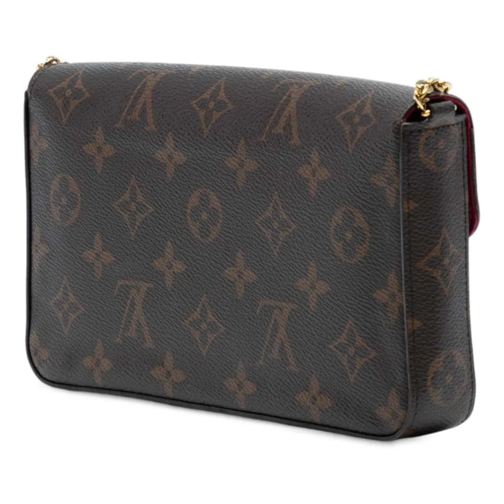 Louis Vuitton Monogram Pochette Felicie Brown Good - Back View