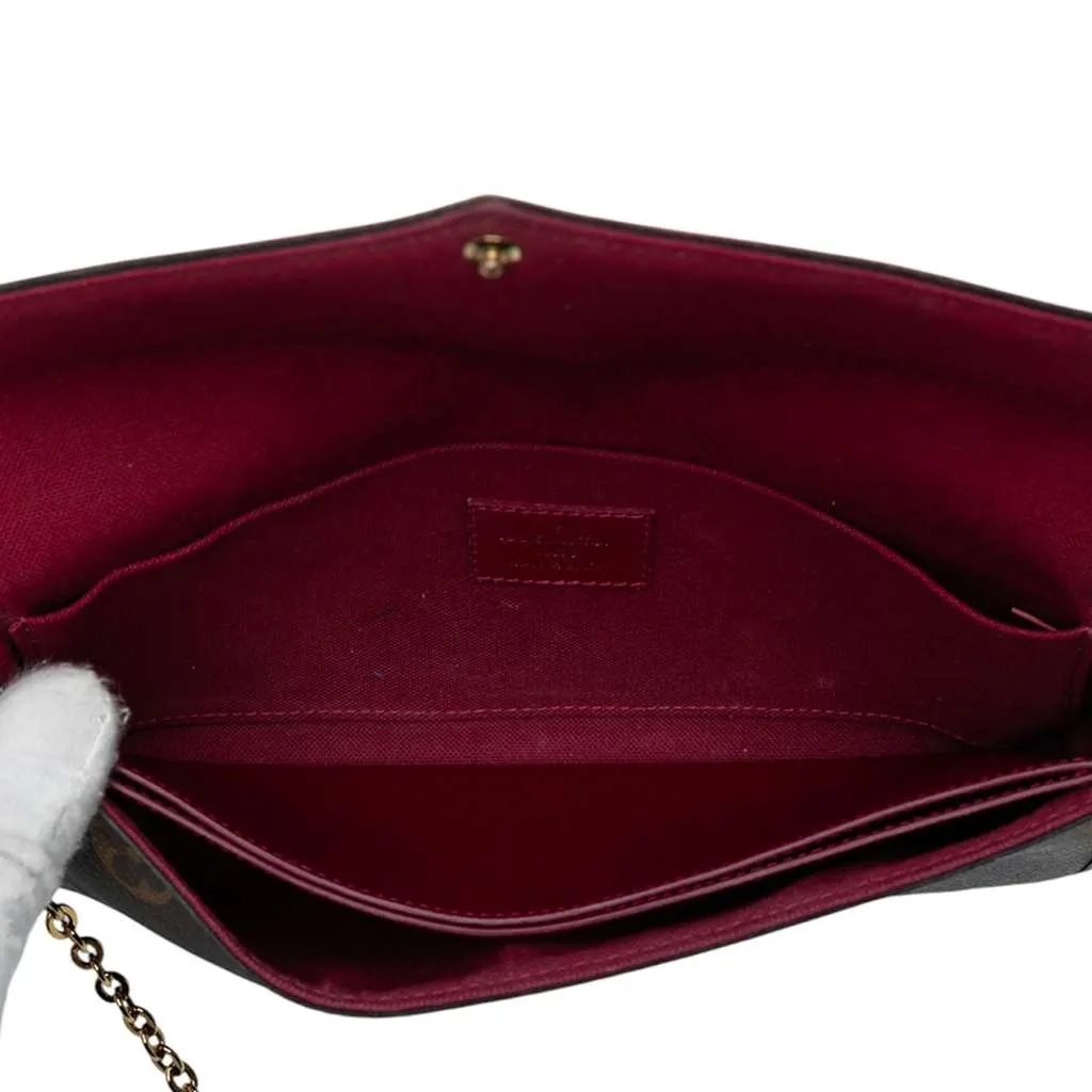 Louis Vuitton Monogram Pochette Felicie Brown Good - Model View
