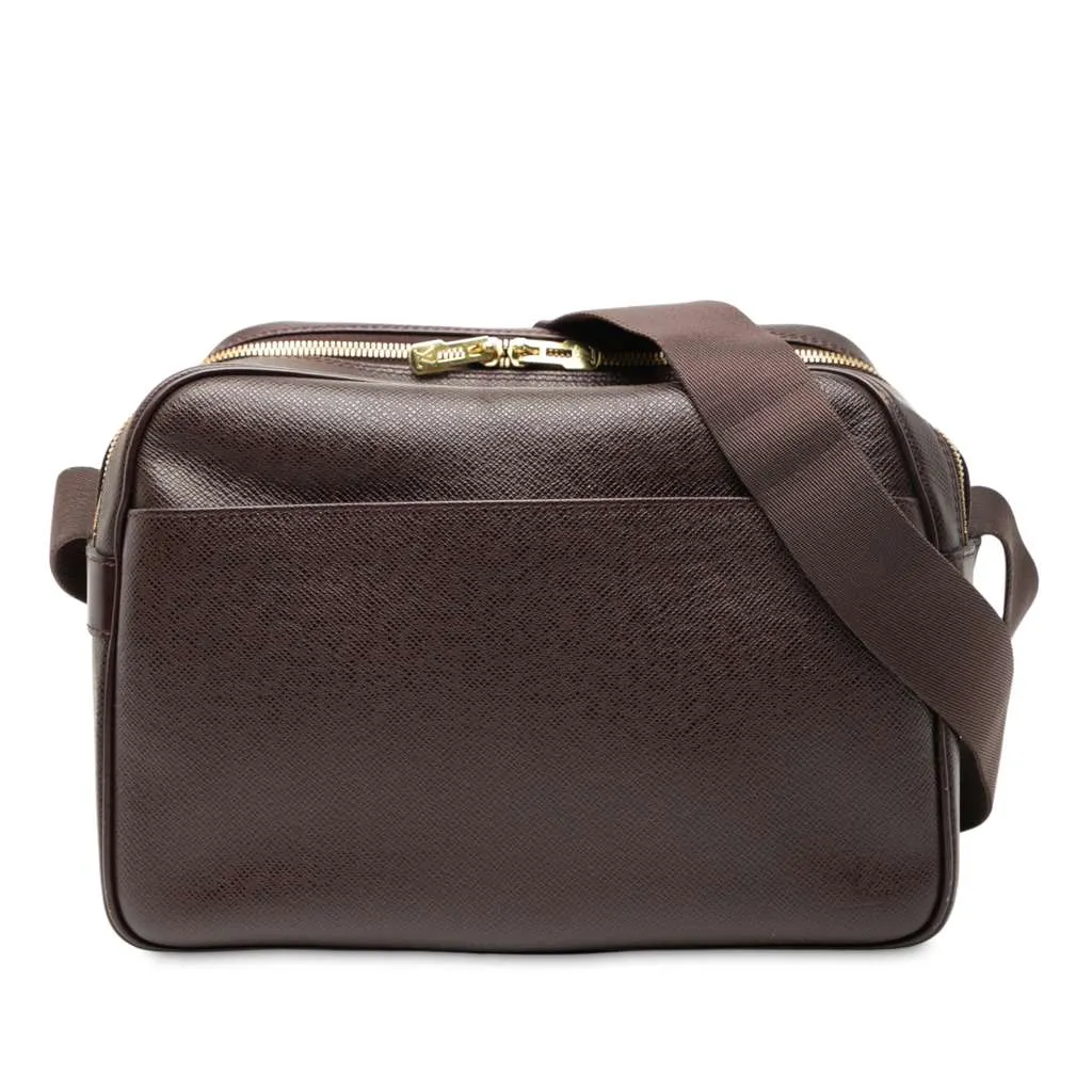 Louis Vuitton Taiga Reporter PM Brown Leather Good - Front View