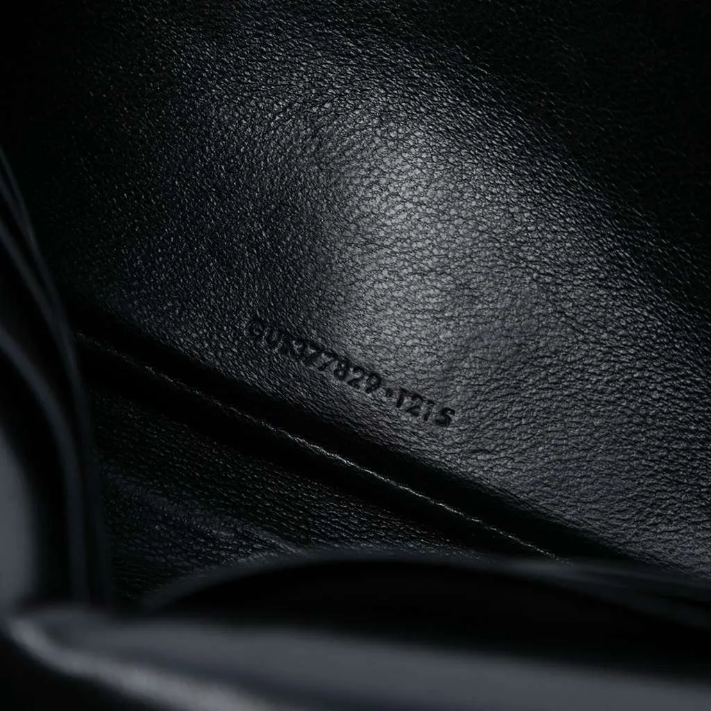 Saint Laurent Python Embossed Suede Monogram Kate Wallet on Chain Black Leather Good - Box View