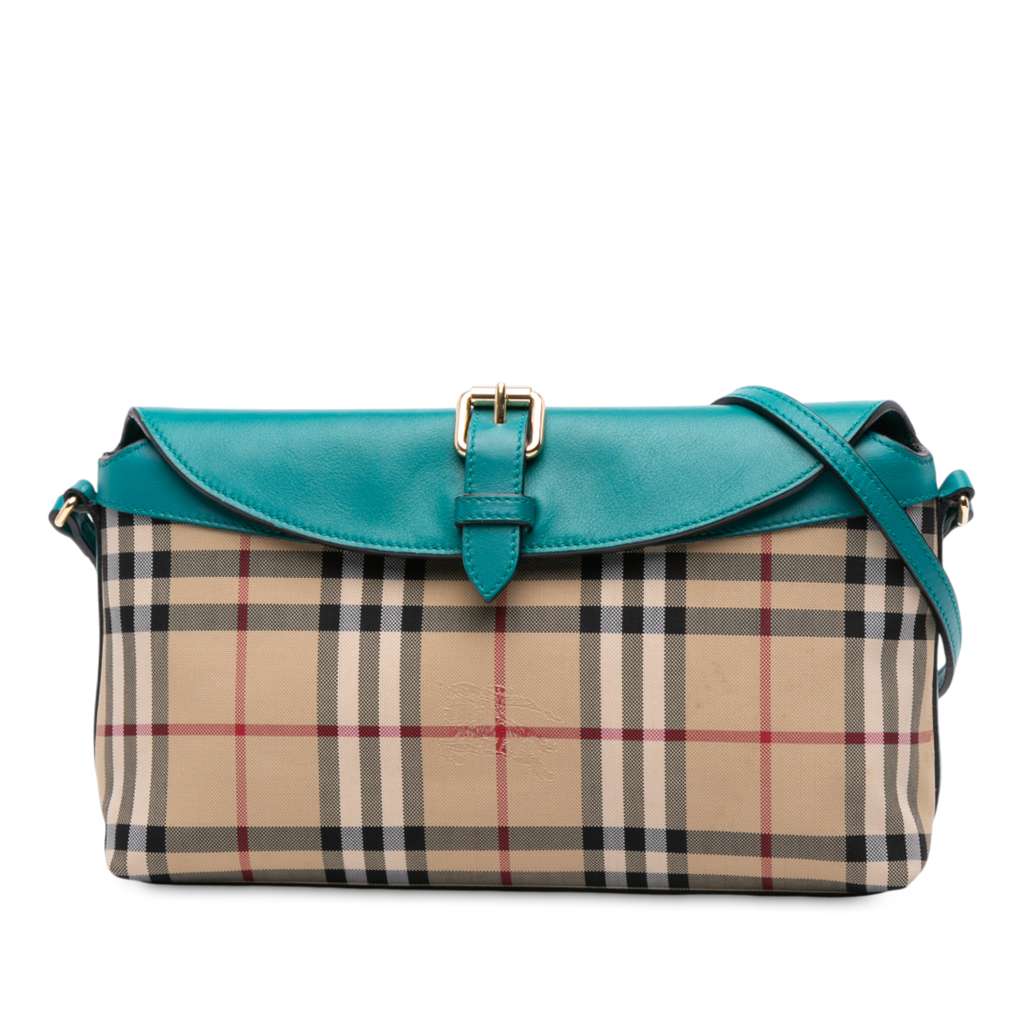 Burberry Haymarket Check Coated Canvas Leah Crossbody