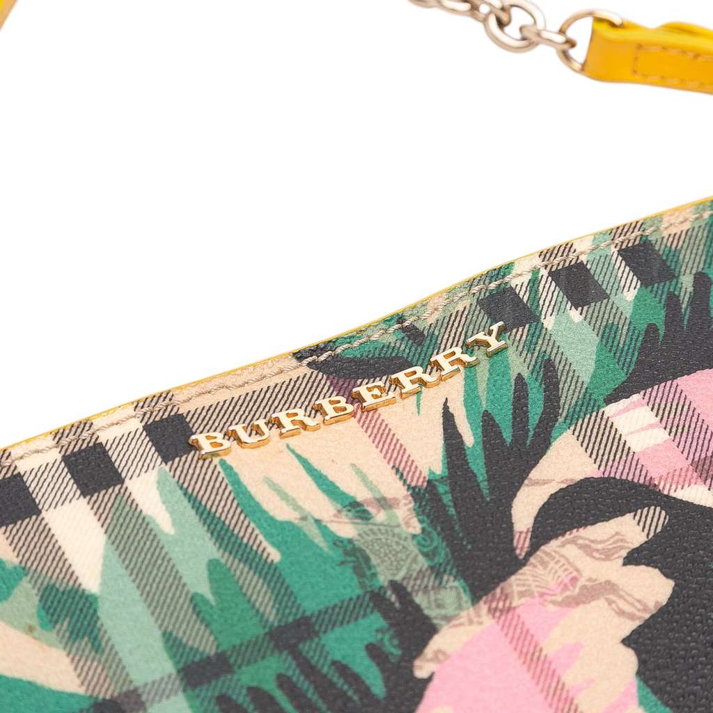 Burberry Haymarket Check Coated Canvas Floral Print Crossbody - Detail 1