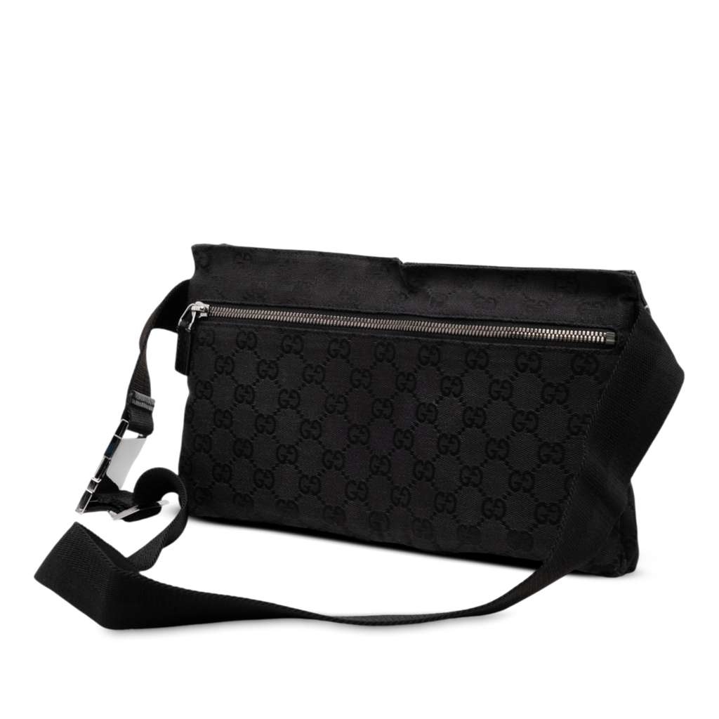 Gucci GG Canvas Double Pocket Belt Bag - Back view