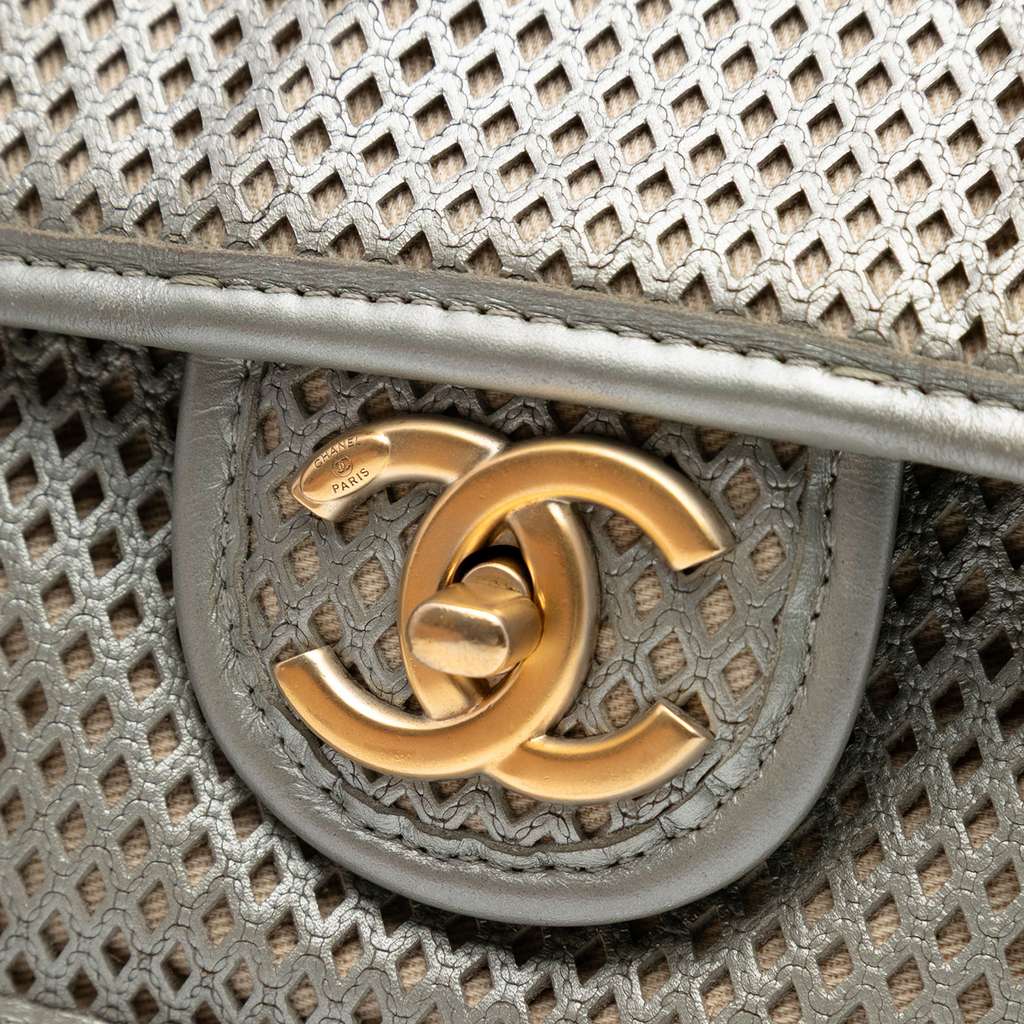 Chanel Small Perforated Calfskin Up In The Air Flap - Detail 1
