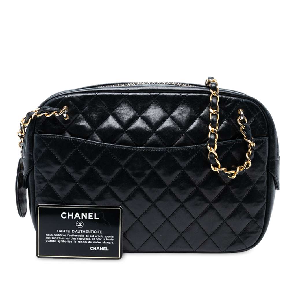Chanel CC Quilted Lambskin Chain Camera Bag - Image 11