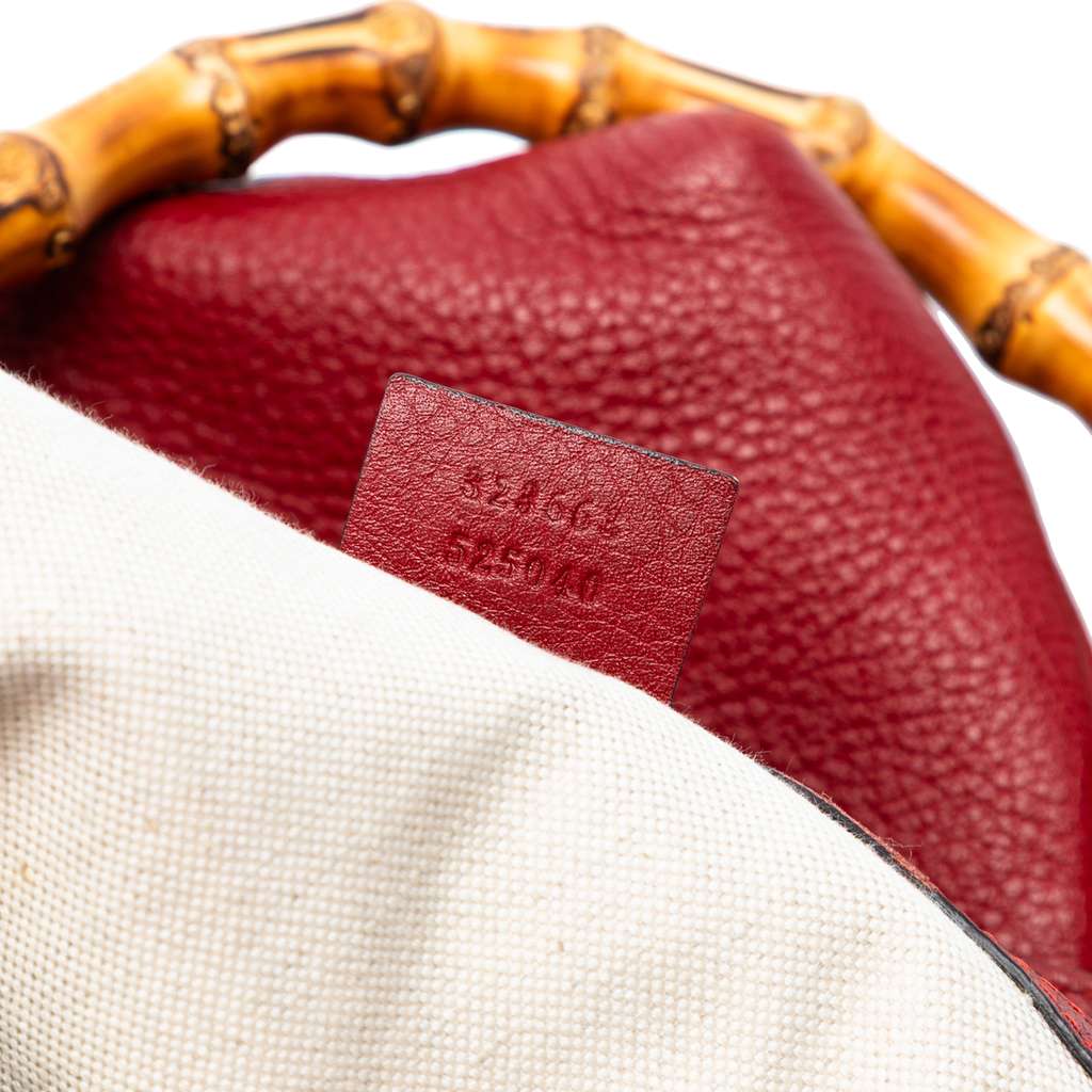 Gucci Tall Leather Bamboo Shopper Tote - Side view