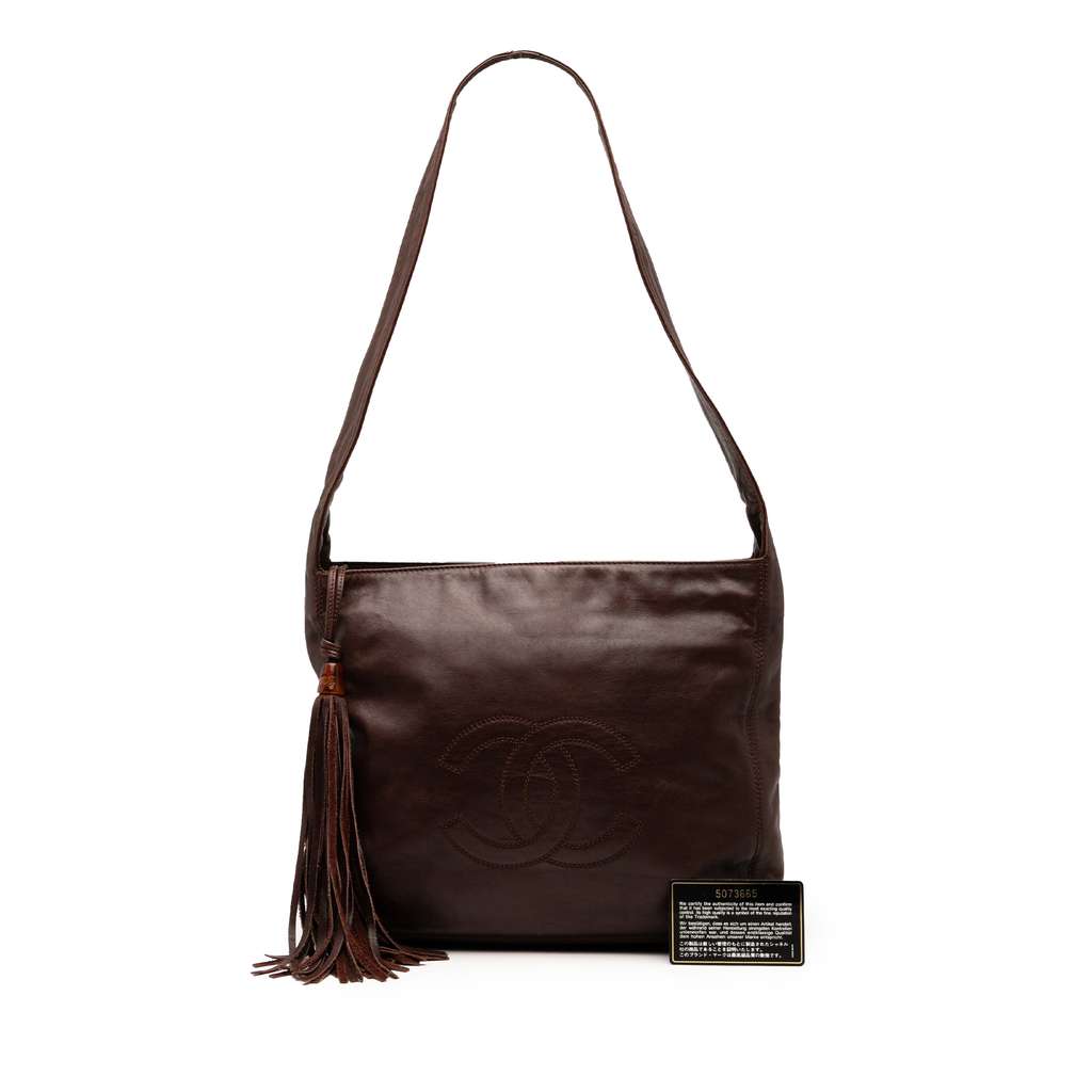 Chanel CC Lambskin Tassel Shoulder Bag - Image 10