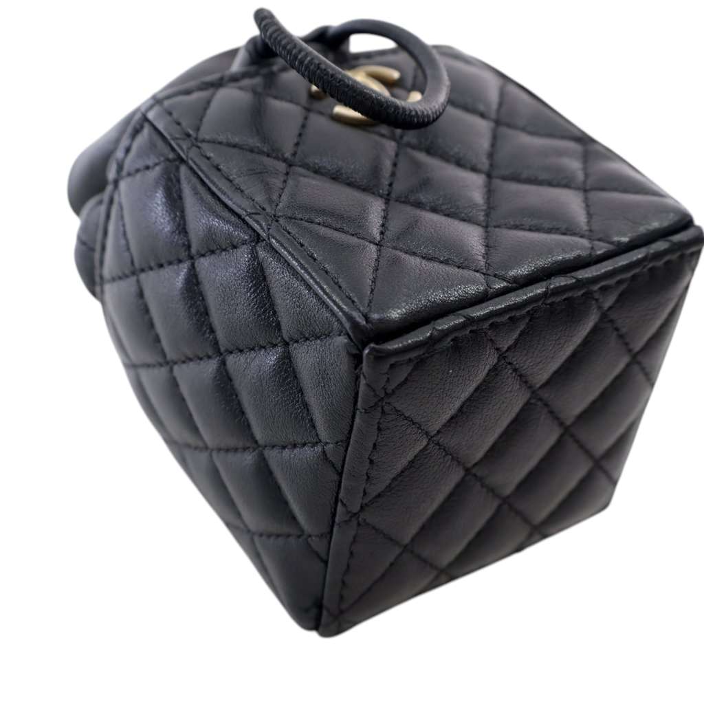Chanel Mini Quilted Calfskin Drawstring Bucket Bag - Detail 2