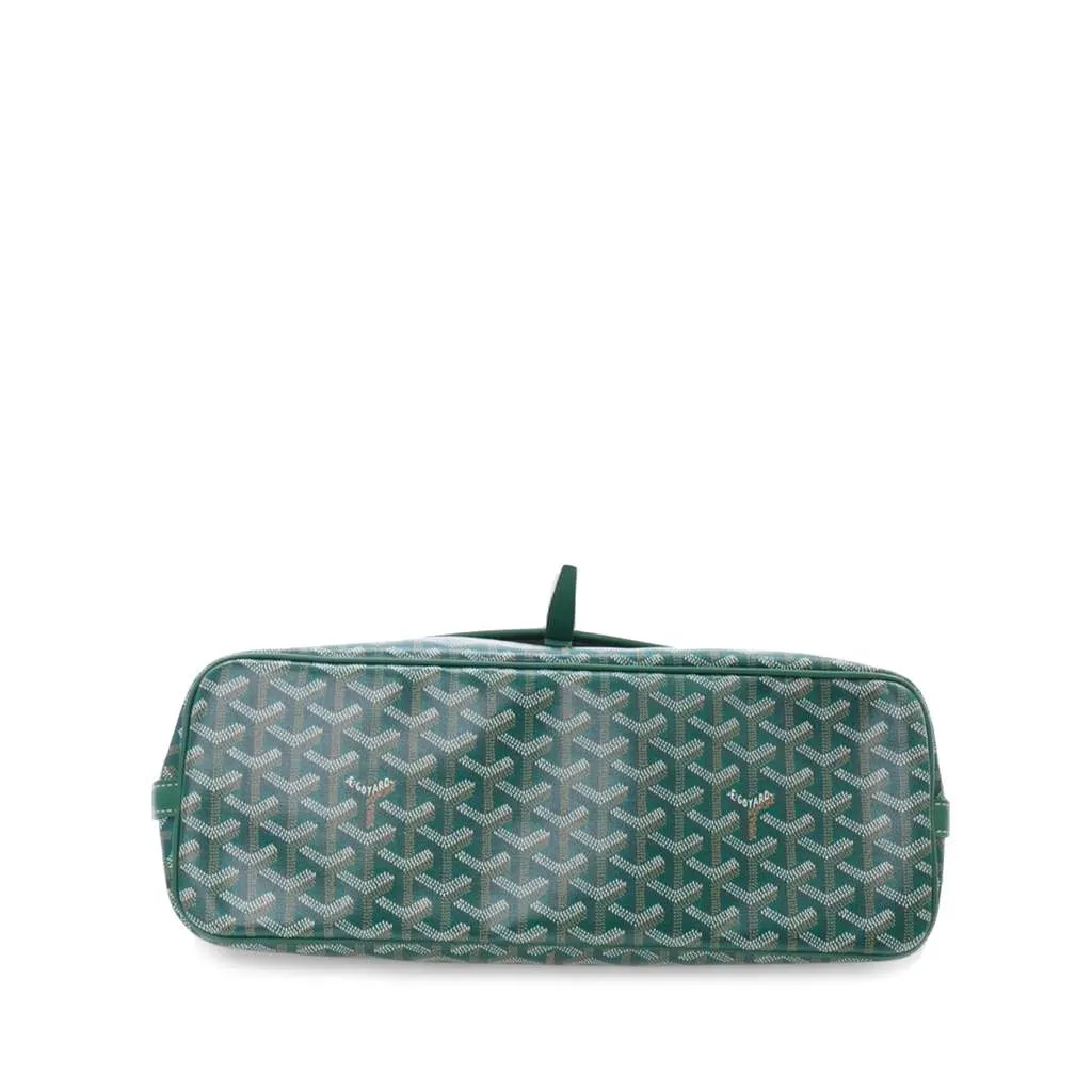 Goyard Goyardine Capetien MM Messenger Green Canvas Good - Inside View