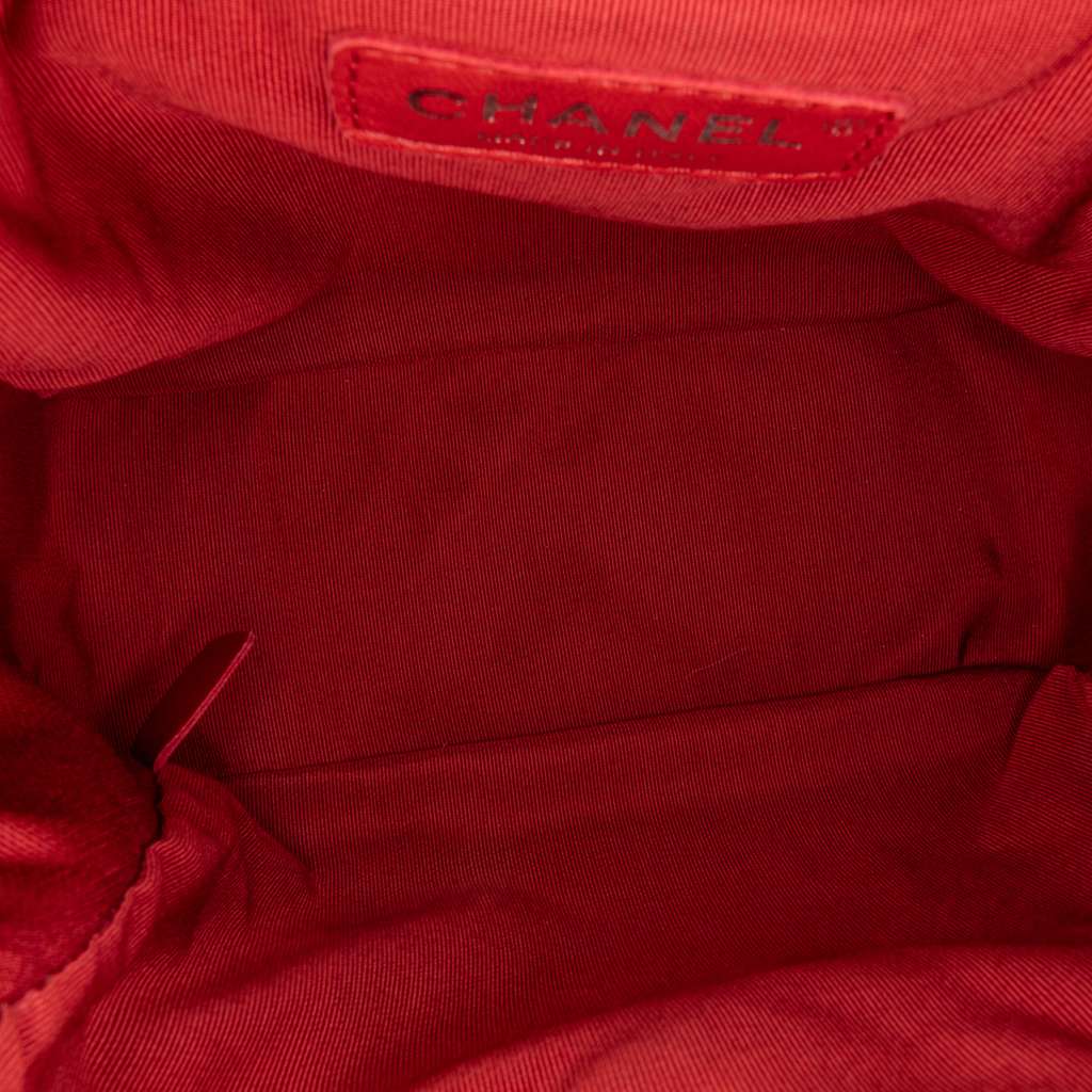 Chanel Aged Calfskin Chain Around Drawstring Bucket - Side view