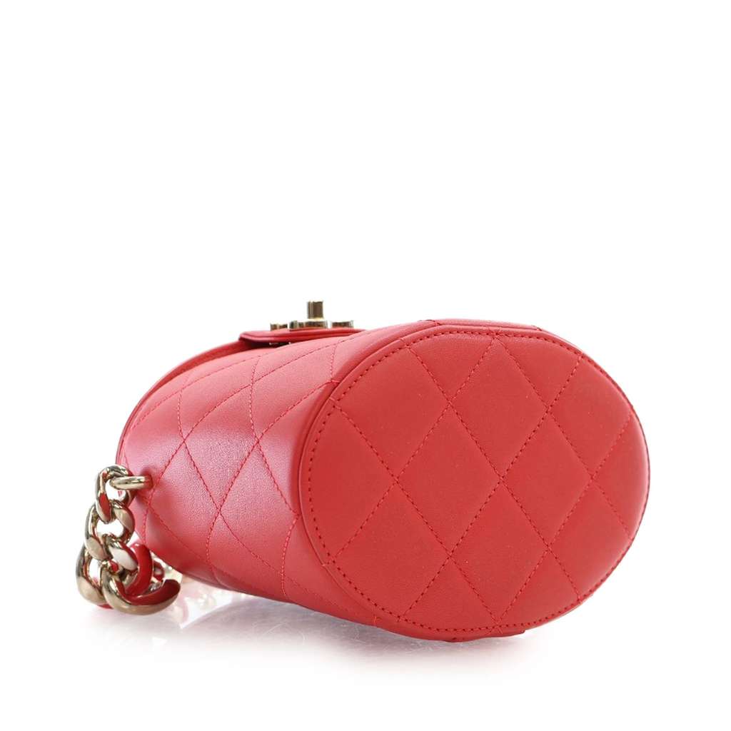 Chanel Small Quilted Lambskin Resin Elegant Chain Tubular Vanity Case - Detail 2